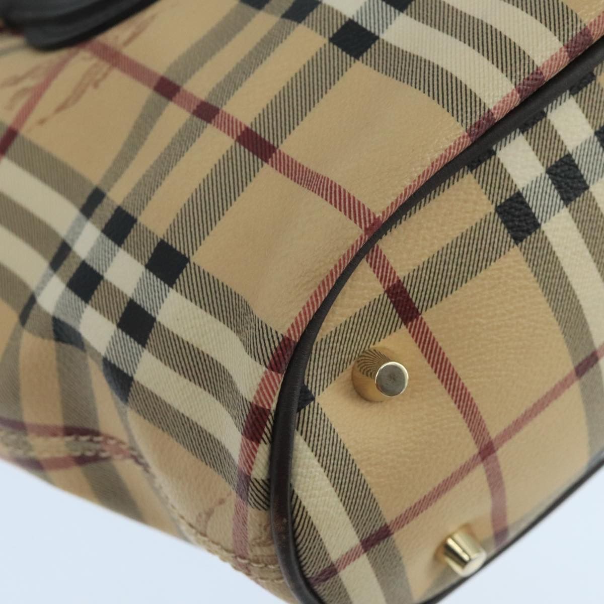 Burberry Nova Check Beige Canvas Handbag (Pre-Owned) Size ONE SIZE - 9 Thumbnail