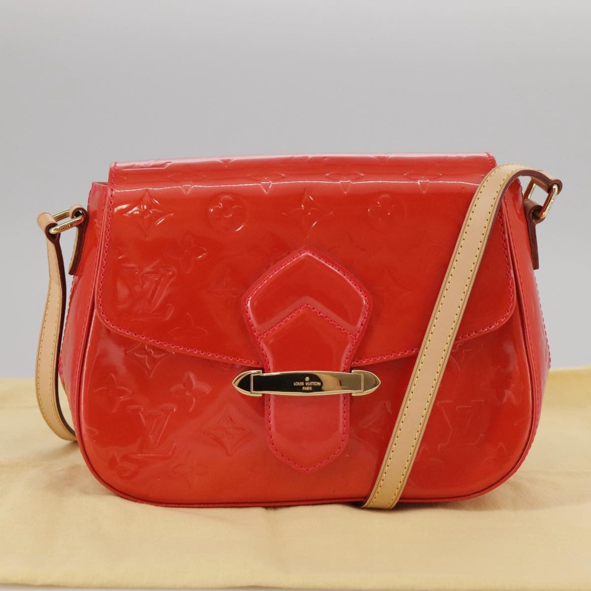 Louis Vuitton Bellflower Red Patent Leather Shoulder Bag (Pre-Owned) Size ONE SIZE - 15 Thumbnail