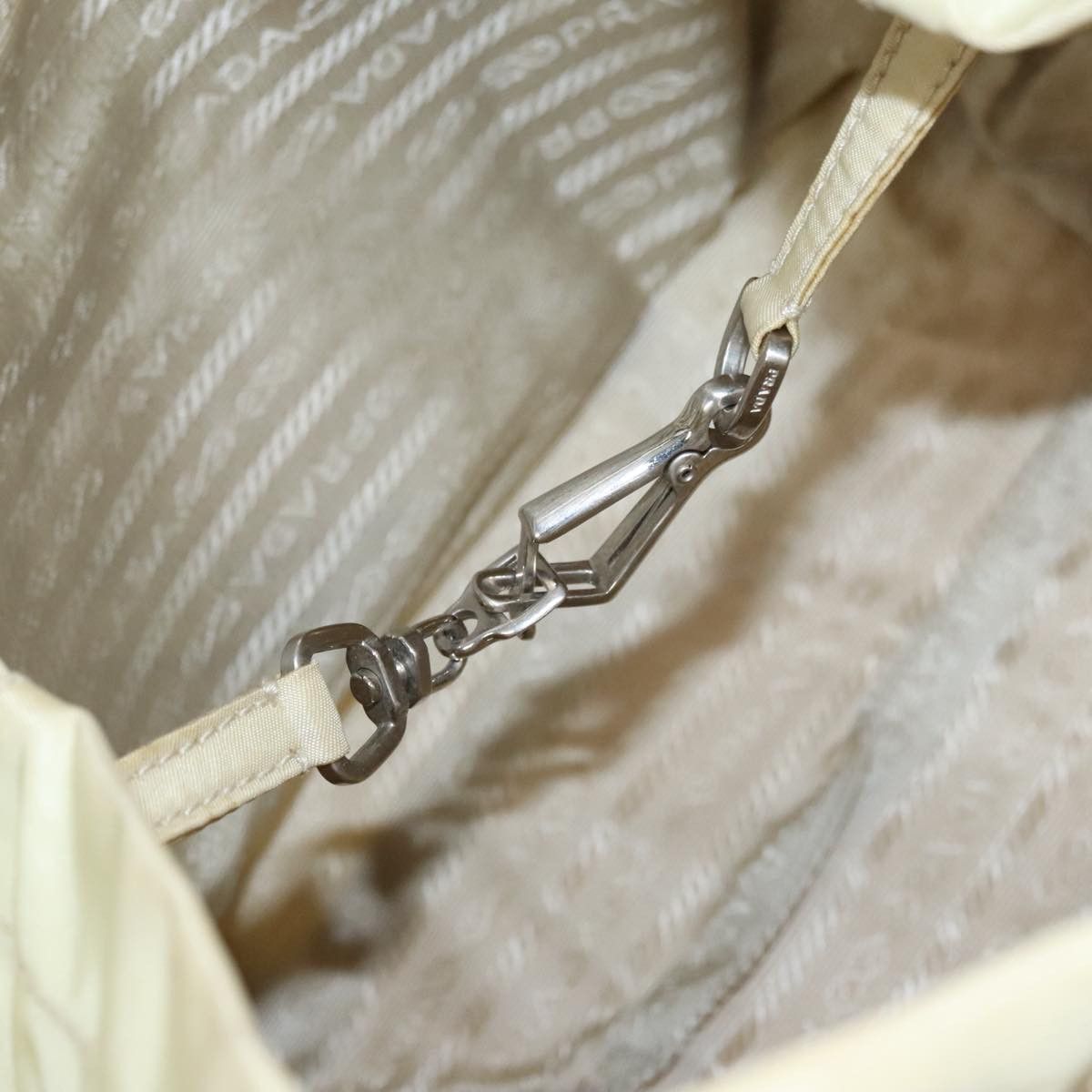 Prada Re-Nylon Beige Synthetic Handbag (Pre-Owned) Size ONE SIZE - 12 Thumbnail