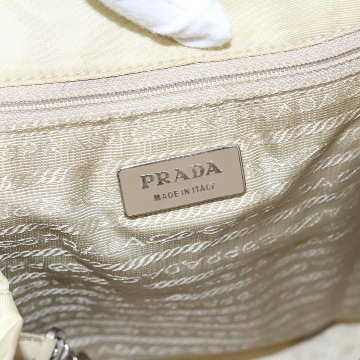 Prada Re-Nylon Beige Synthetic Handbag (Pre-Owned) Size ONE SIZE - 15 Thumbnail