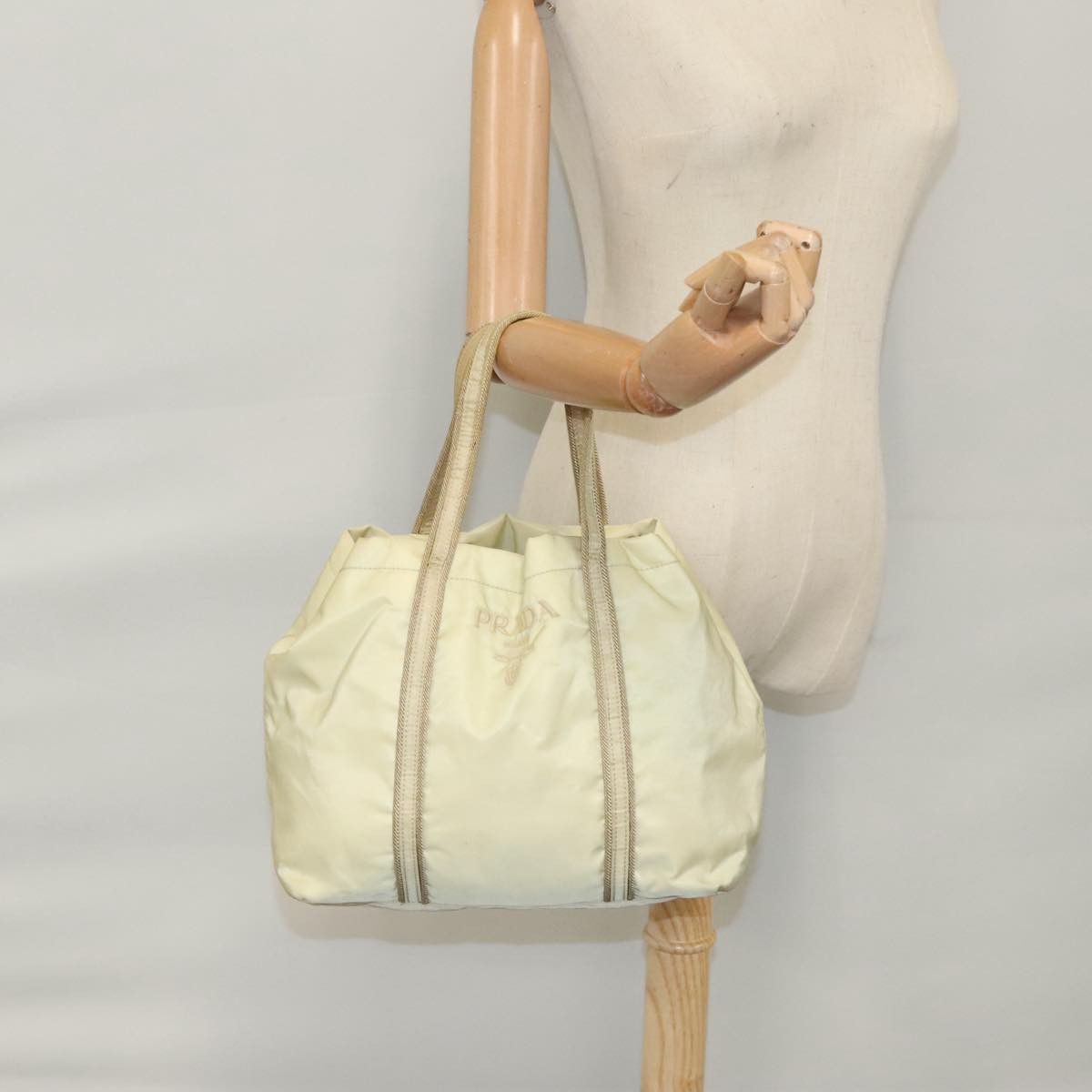 Prada Re-Nylon Beige Synthetic Handbag (Pre-Owned) Size ONE SIZE - 18 Thumbnail