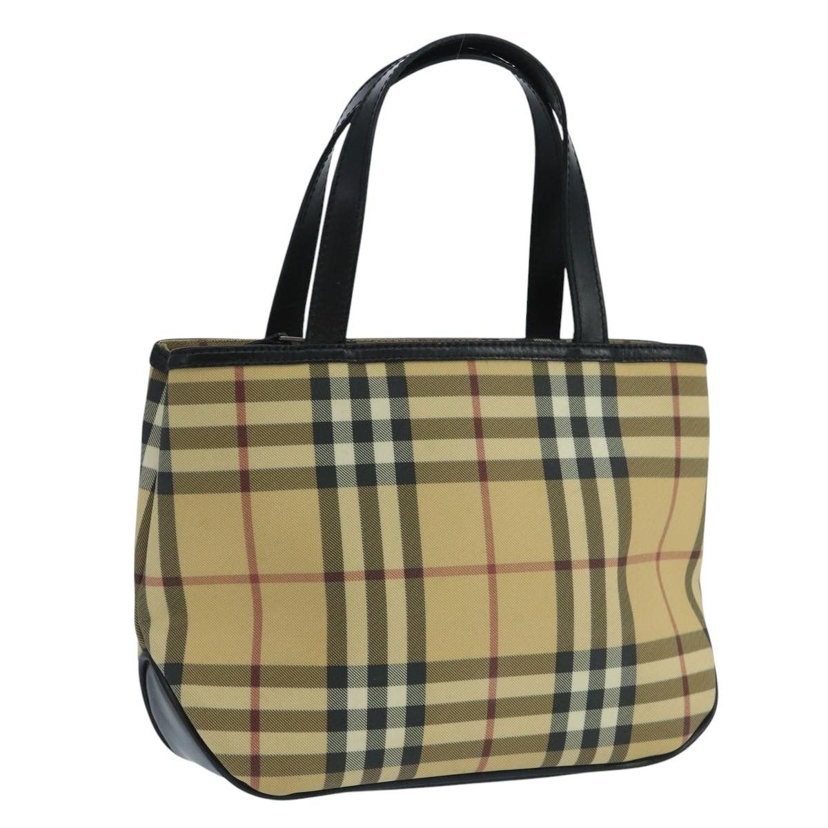 Burberry Nova Check Beige Canvas Handbag (Pre-Owned) Size ONE SIZE - 16 Thumbnail