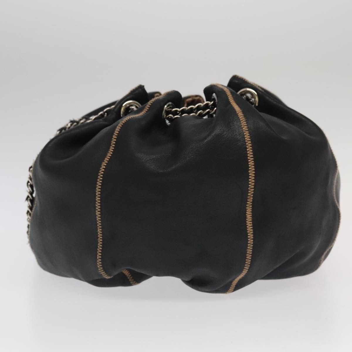 Chanel Black Leather Shoulder Bag (Pre-Owned) Size ONE SIZE - 3 Thumbnail