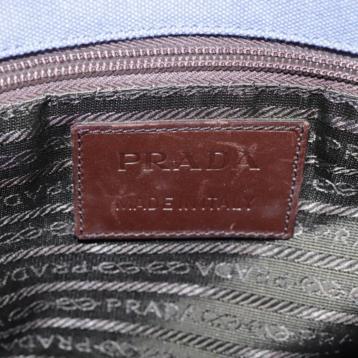 Prada Blue Canvas Shoulder Bag (Pre-Owned) Size ONE SIZE - 15 Thumbnail