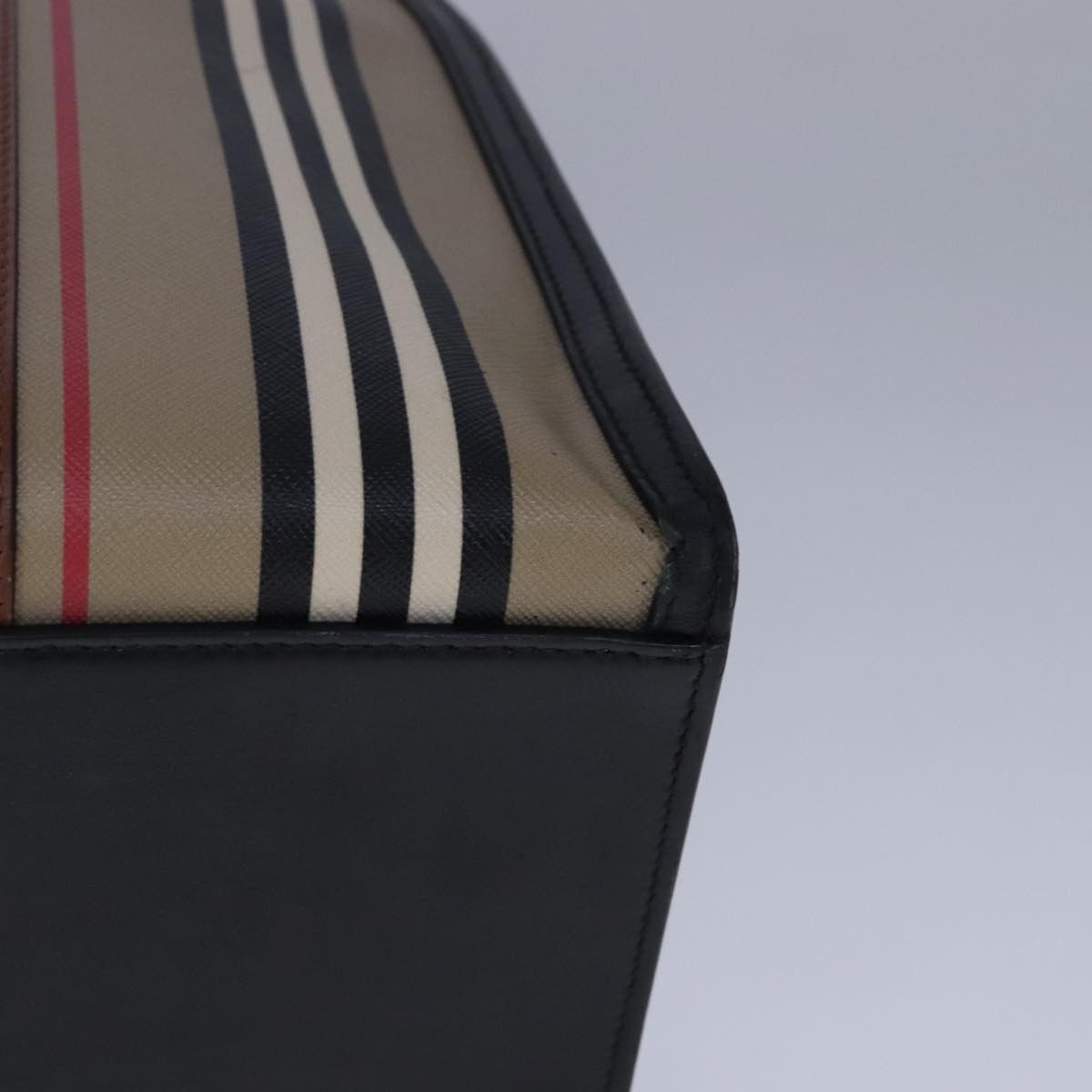 Burberry Stripe Beige Canvas Tote Bag (Pre-Owned) Size ONE SIZE - 8 Thumbnail