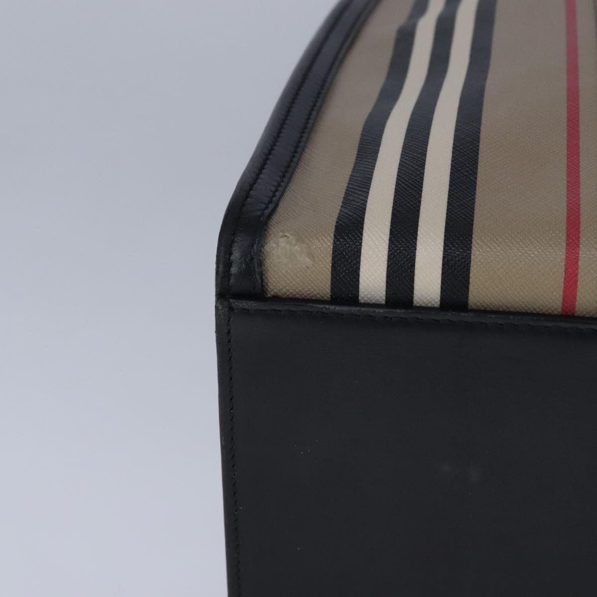 Burberry Stripe Beige Canvas Tote Bag (Pre-Owned) Size ONE SIZE - 7 Thumbnail