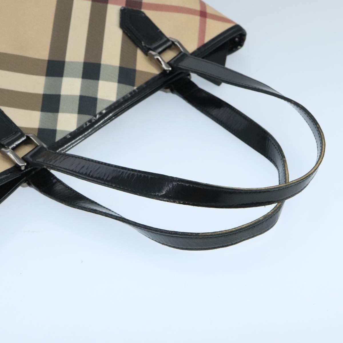 Burberry Nova Check Beige Canvas Tote Bag (Pre-Owned) Size ONE SIZE - 5 Thumbnail