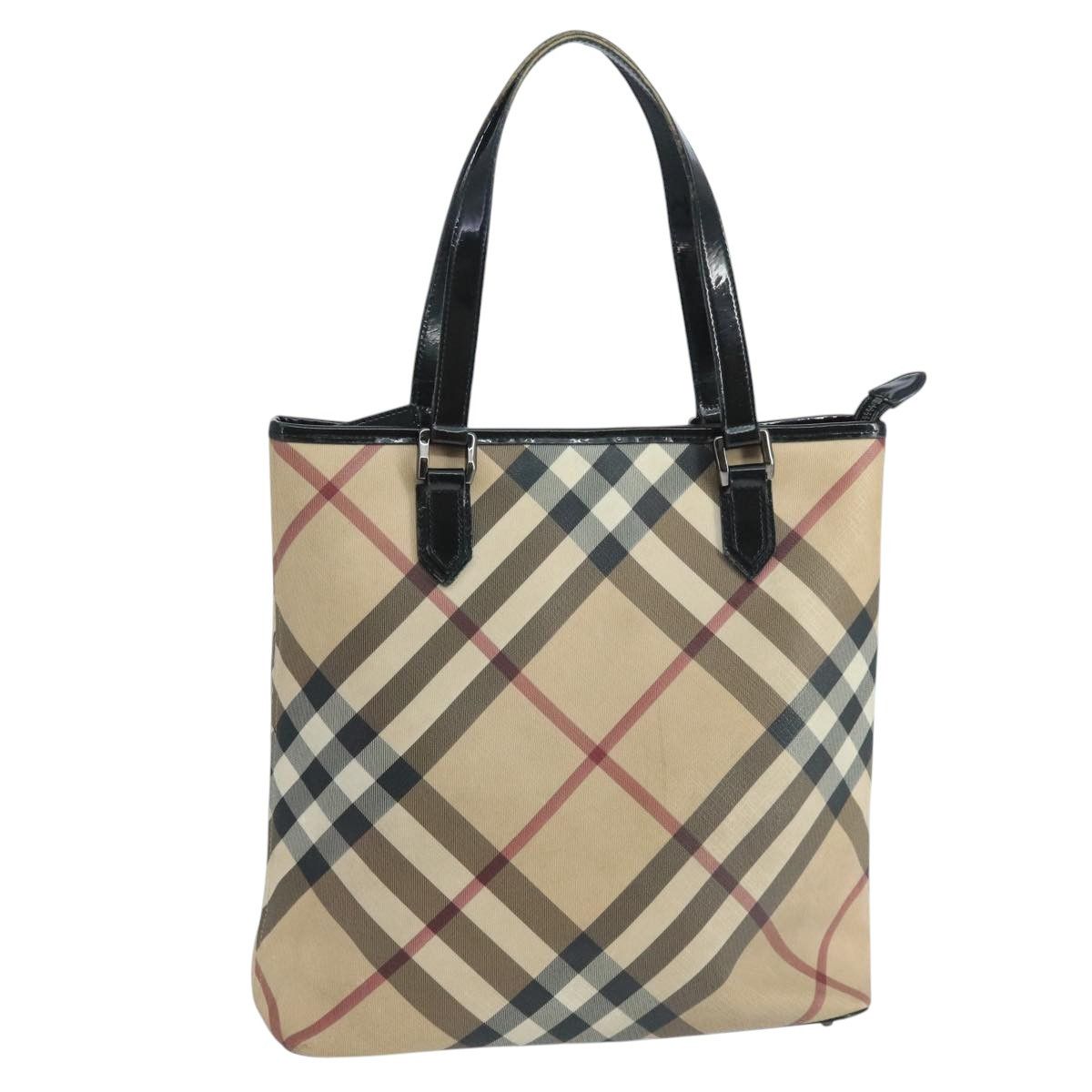 Burberry Nova Check Beige Canvas Tote Bag (Pre-Owned) Size ONE SIZE - 15 Thumbnail