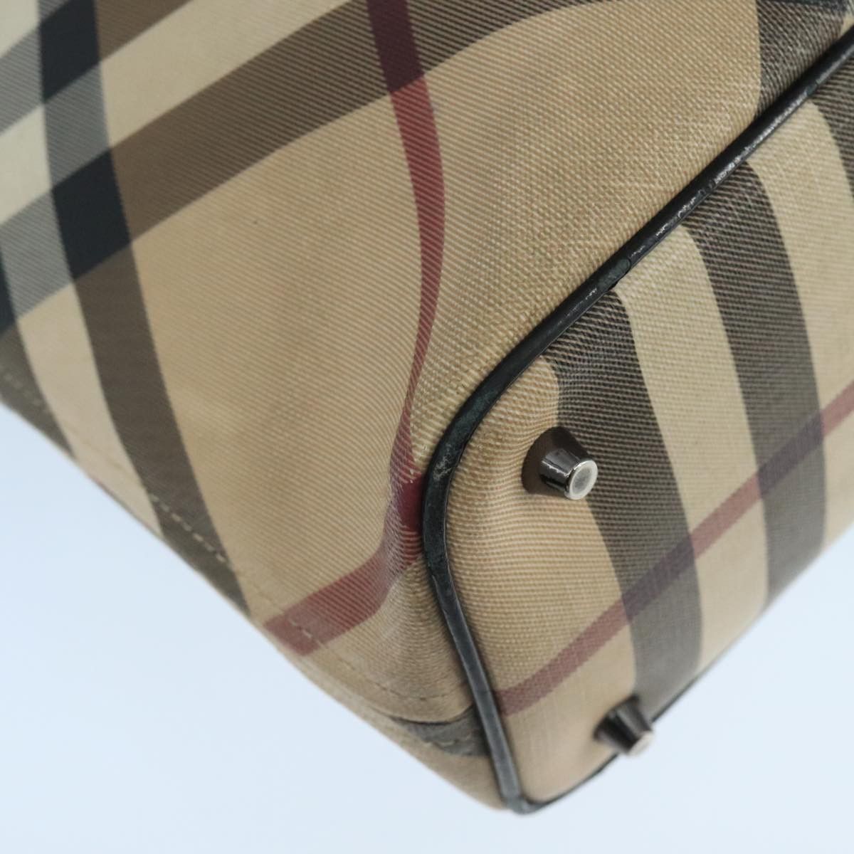 Burberry Nova Check Beige Canvas Tote Bag (Pre-Owned) Size ONE SIZE - 10 Thumbnail