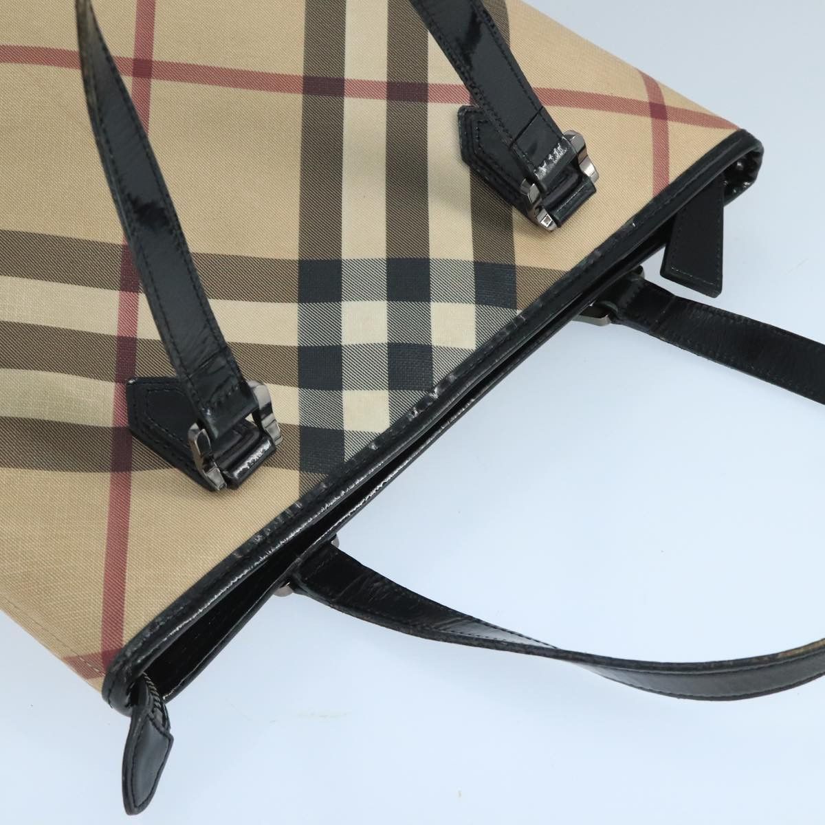 Burberry Nova Check Beige Canvas Tote Bag (Pre-Owned) Size ONE SIZE - 16 Thumbnail