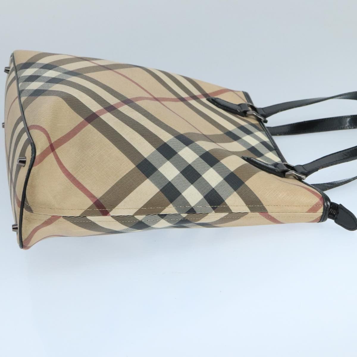 Burberry Nova Check Beige Canvas Tote Bag (Pre-Owned) Size ONE SIZE - 3 Thumbnail