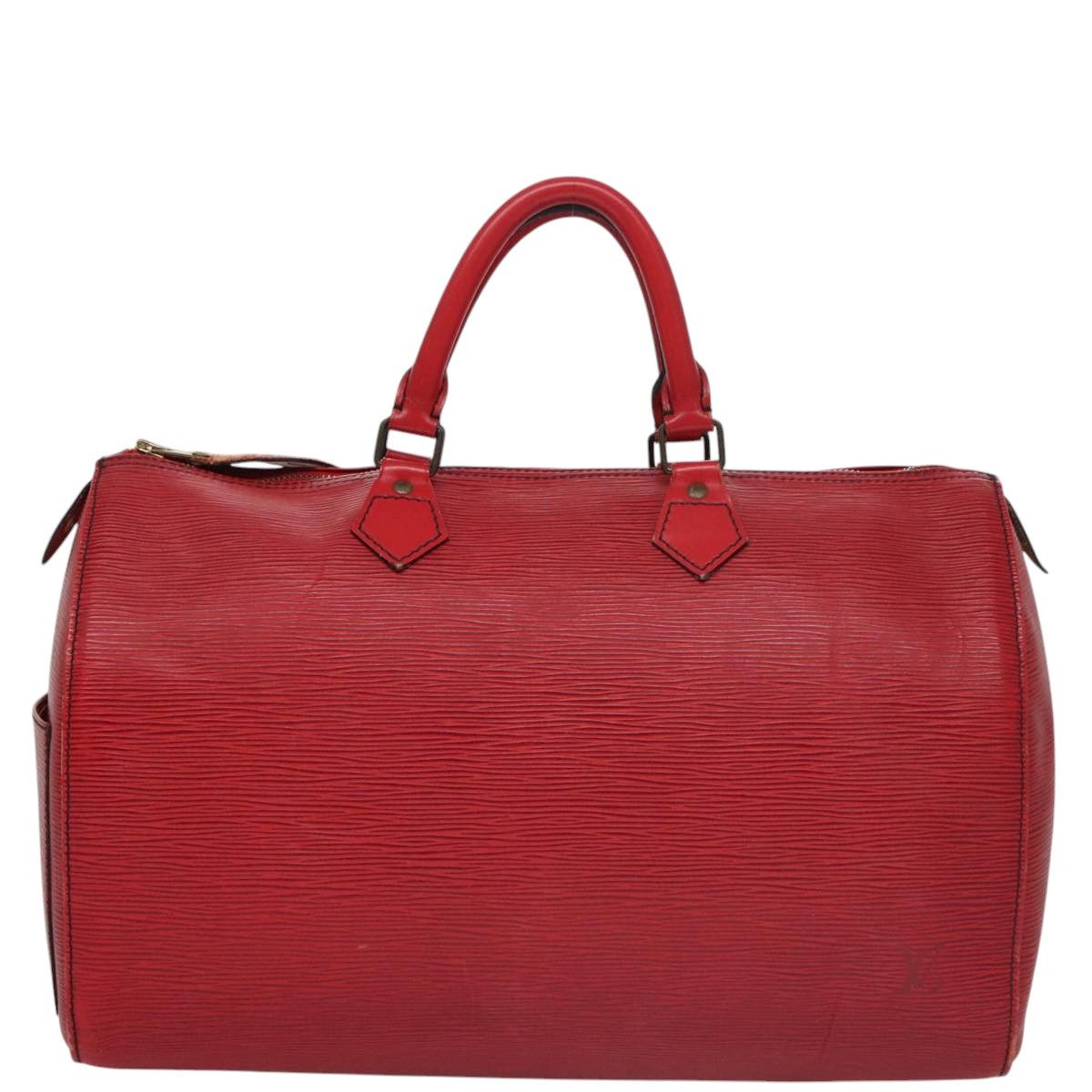 Louis Vuitton Speedy 35 Red Leather Handbag (Pre-Owned) Size ONE SIZE - 2 Thumbnail