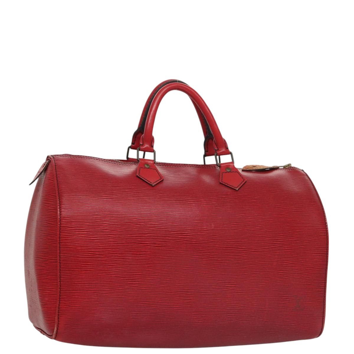Louis Vuitton Speedy 35 Red Leather Handbag (Pre-Owned) Size ONE SIZE - 18 Thumbnail