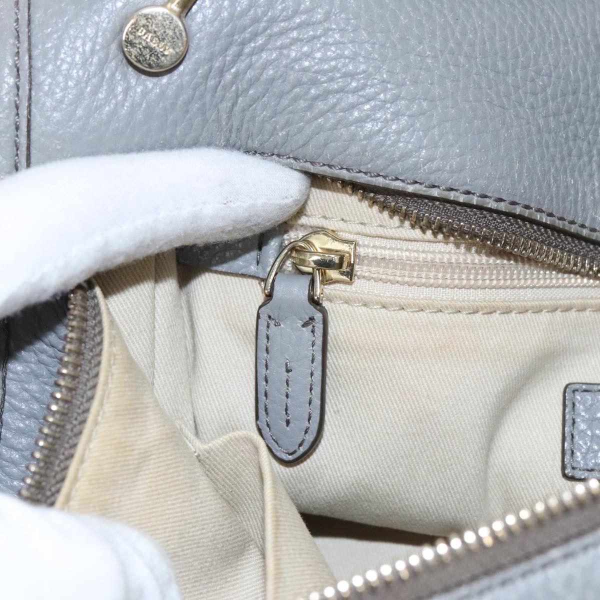 Bally Grey Leather Handbag (Pre-Owned) Size ONE SIZE - 13 Thumbnail