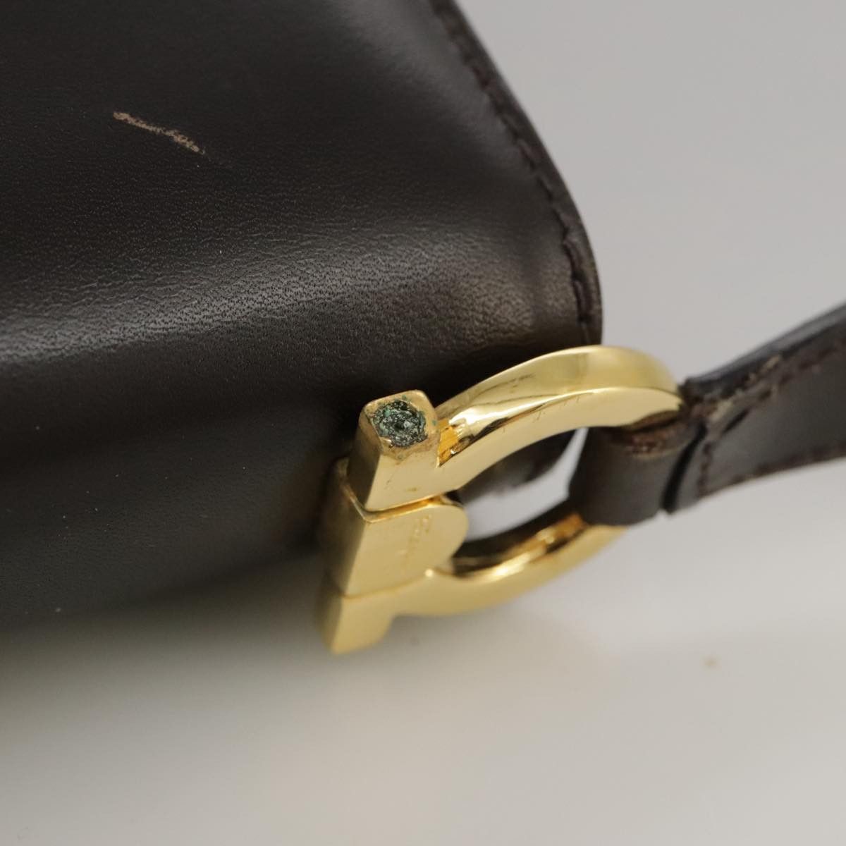 Salvatore Ferragamo Gancini Brown Leather Shoulder Bag (Pre-Owned) Size ONE SIZE - 17 Thumbnail