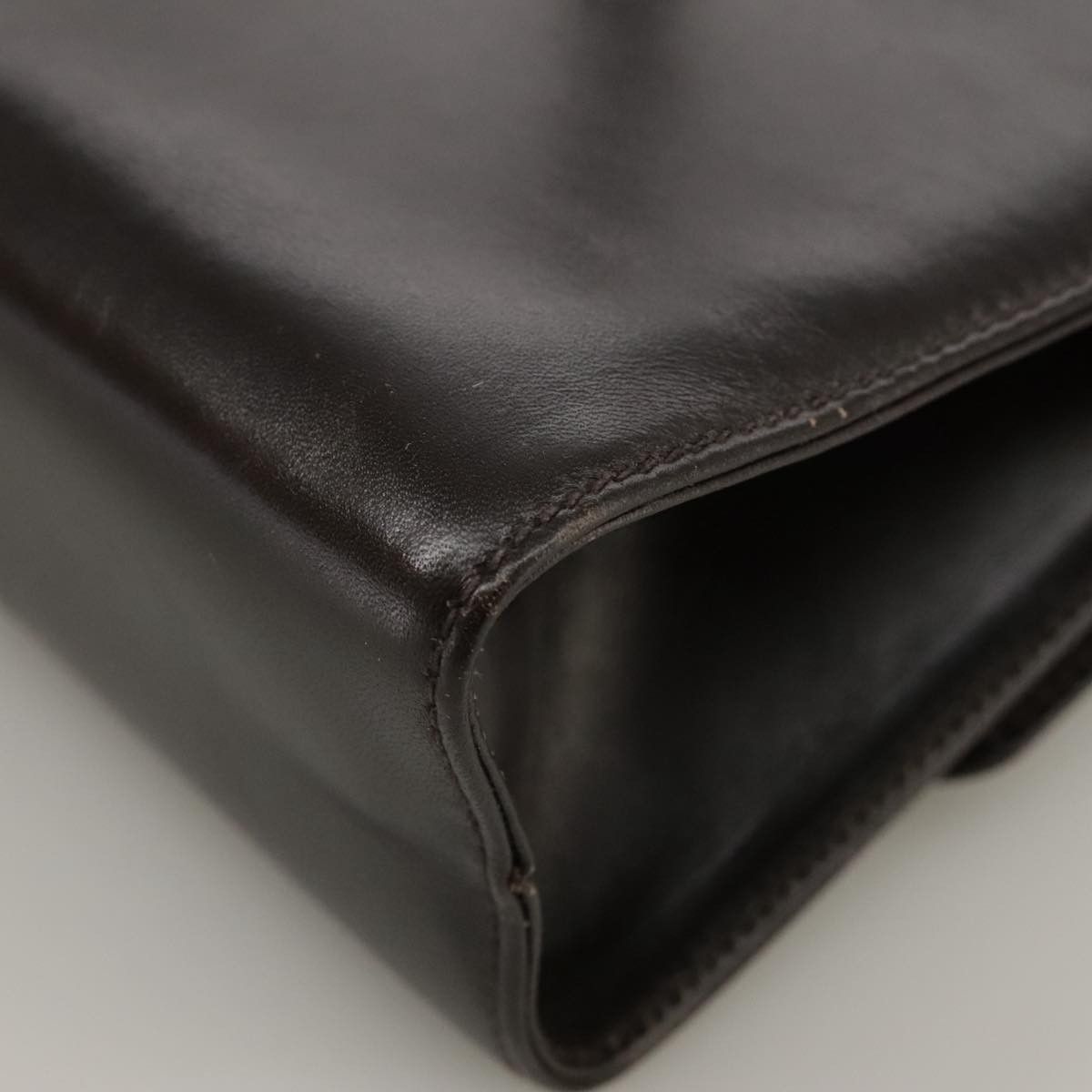 Salvatore Ferragamo Gancini Brown Leather Shoulder Bag (Pre-Owned) Size ONE SIZE - 9 Thumbnail