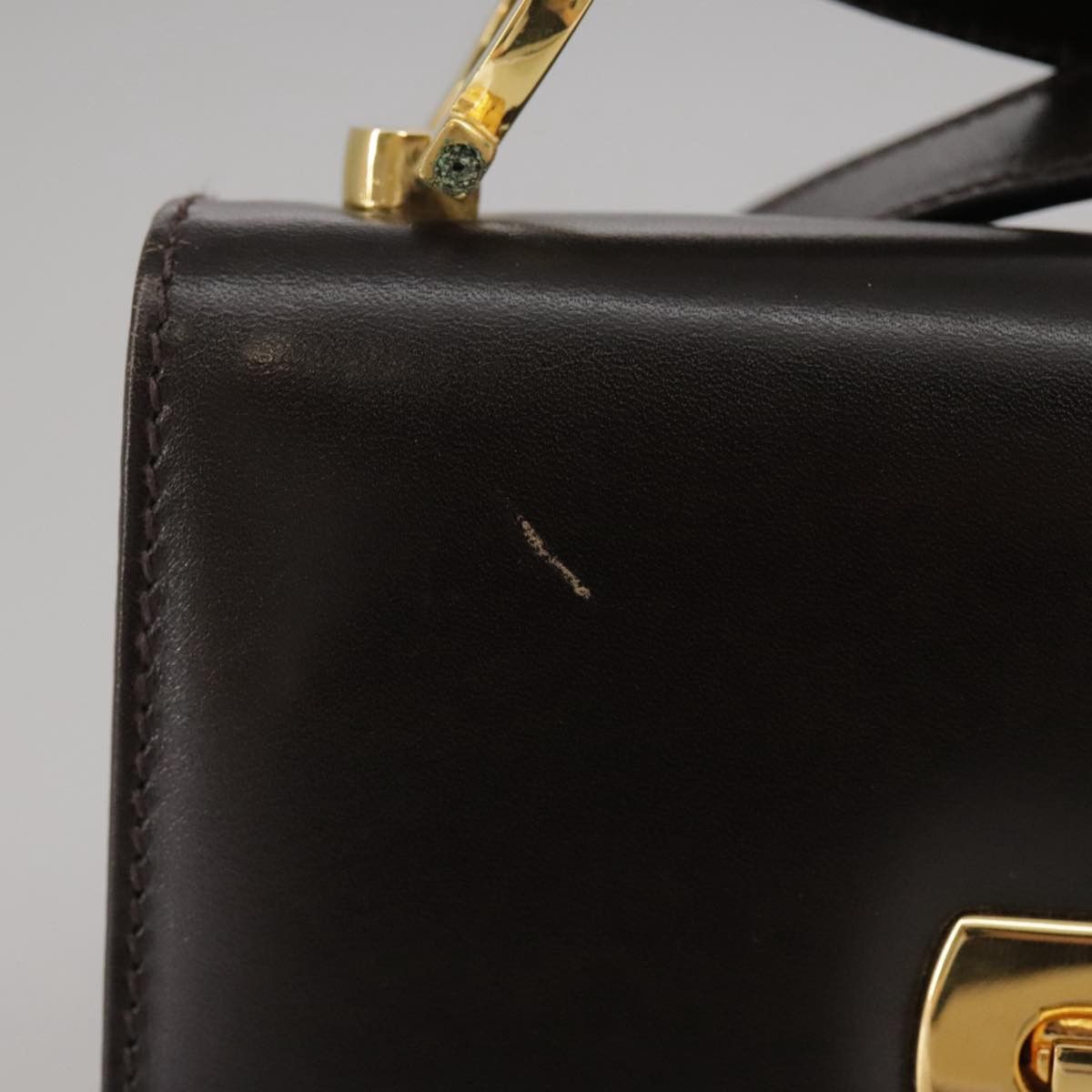 Salvatore Ferragamo Gancini Brown Leather Shoulder Bag (Pre-Owned) Size ONE SIZE - 16 Thumbnail