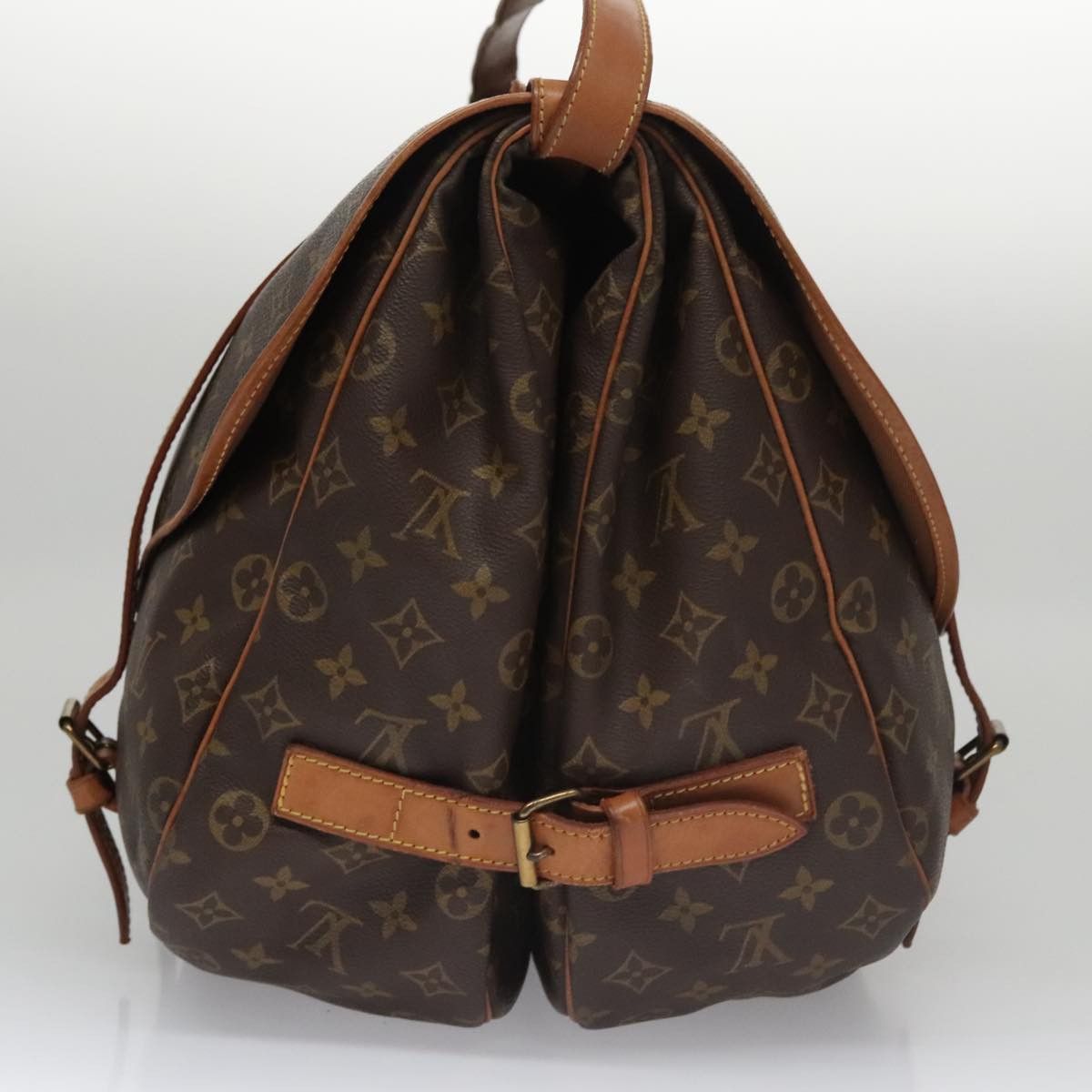 Louis Vuitton Saumur 43 Brown Canvas Shoulder Bag (Pre-Owned) Size ONE SIZE - 3 Thumbnail