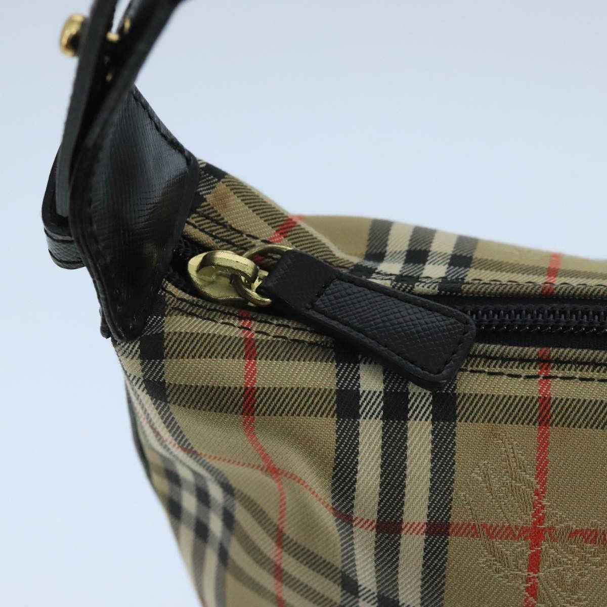 Burberry Nova Check Beige Canvas Shoulder Bag (Pre-Owned) Size ONE SIZE - 12 Thumbnail