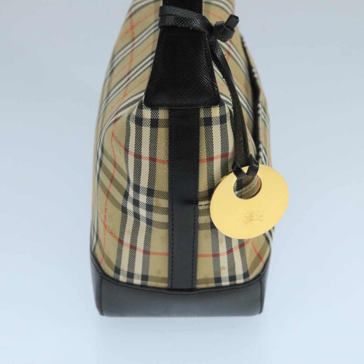 Burberry Nova Check Beige Canvas Shoulder Bag (Pre-Owned) Size ONE SIZE - 4 Thumbnail
