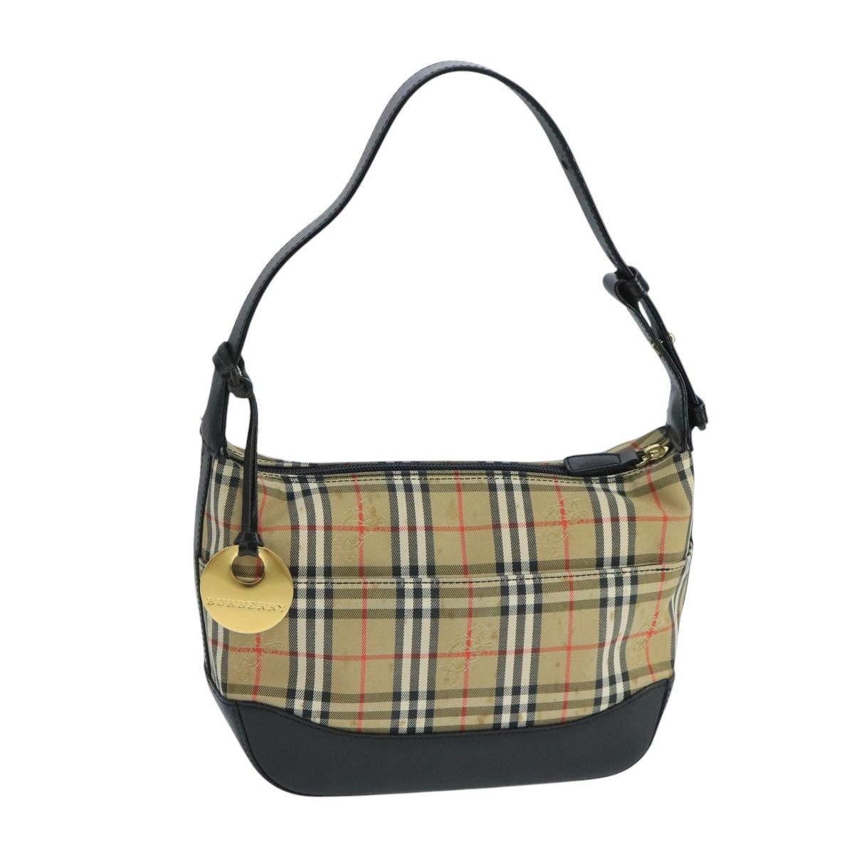 Burberry Nova Check Beige Canvas Shoulder Bag (Pre-Owned) Size ONE SIZE - 15 Thumbnail