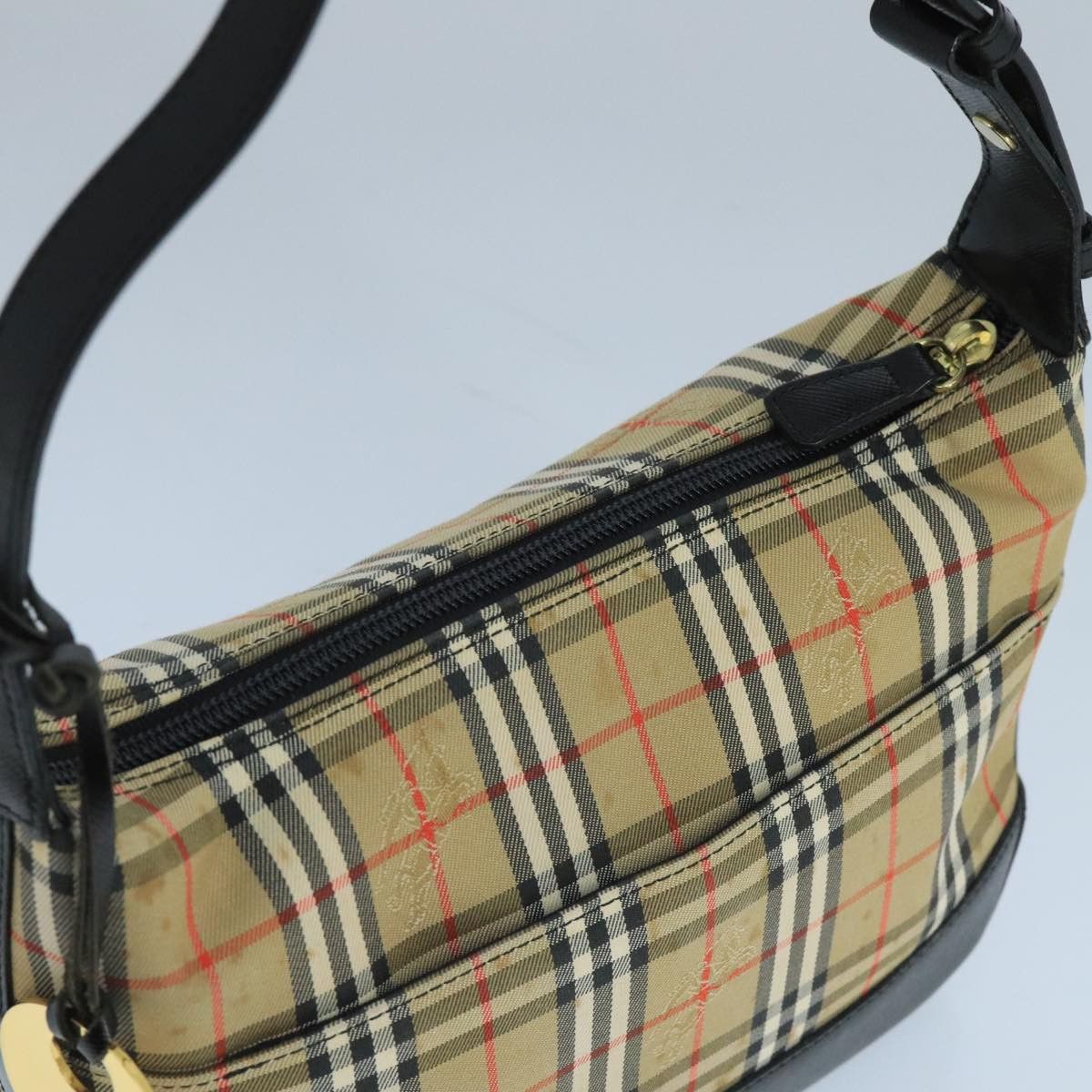Burberry Nova Check Beige Canvas Shoulder Bag (Pre-Owned) Size ONE SIZE - 16 Thumbnail
