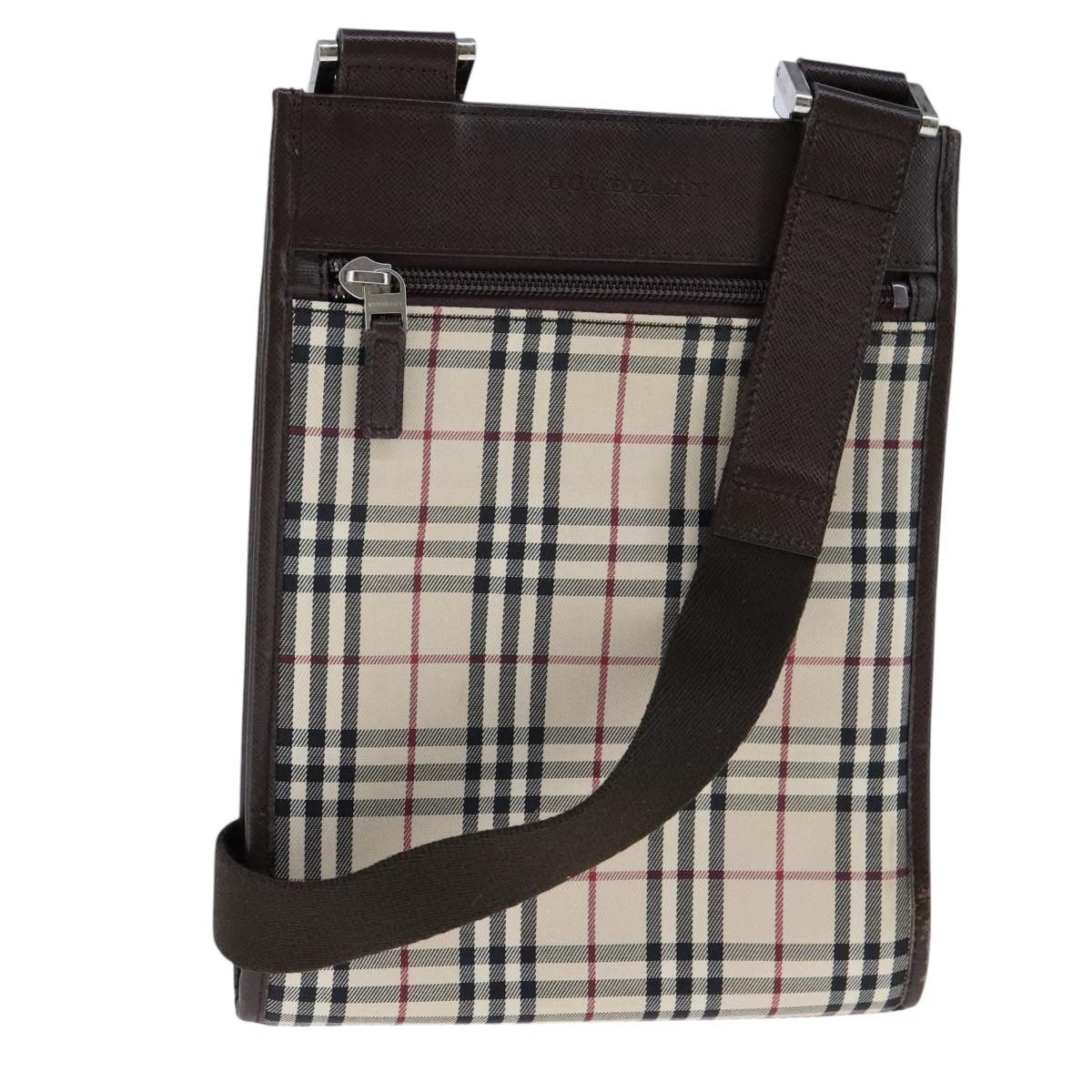 Burberry Nova Check Beige Canvas Shoulder Bag (Pre-Owned) Size ONE SIZE - 15 Thumbnail