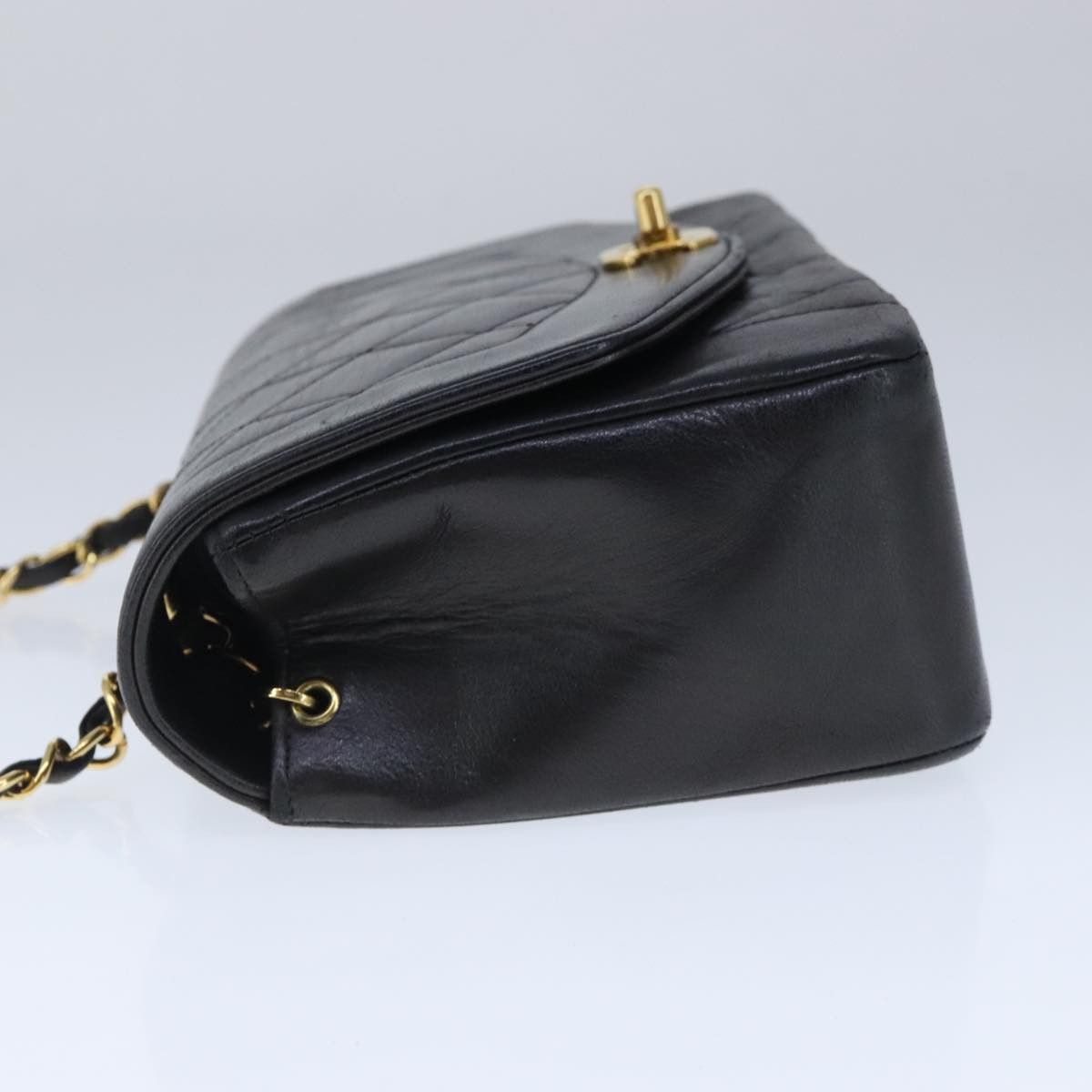 Chanel Diana Black Leather Shoulder Bag (Pre-Owned) Size ONE SIZE - 4 Thumbnail