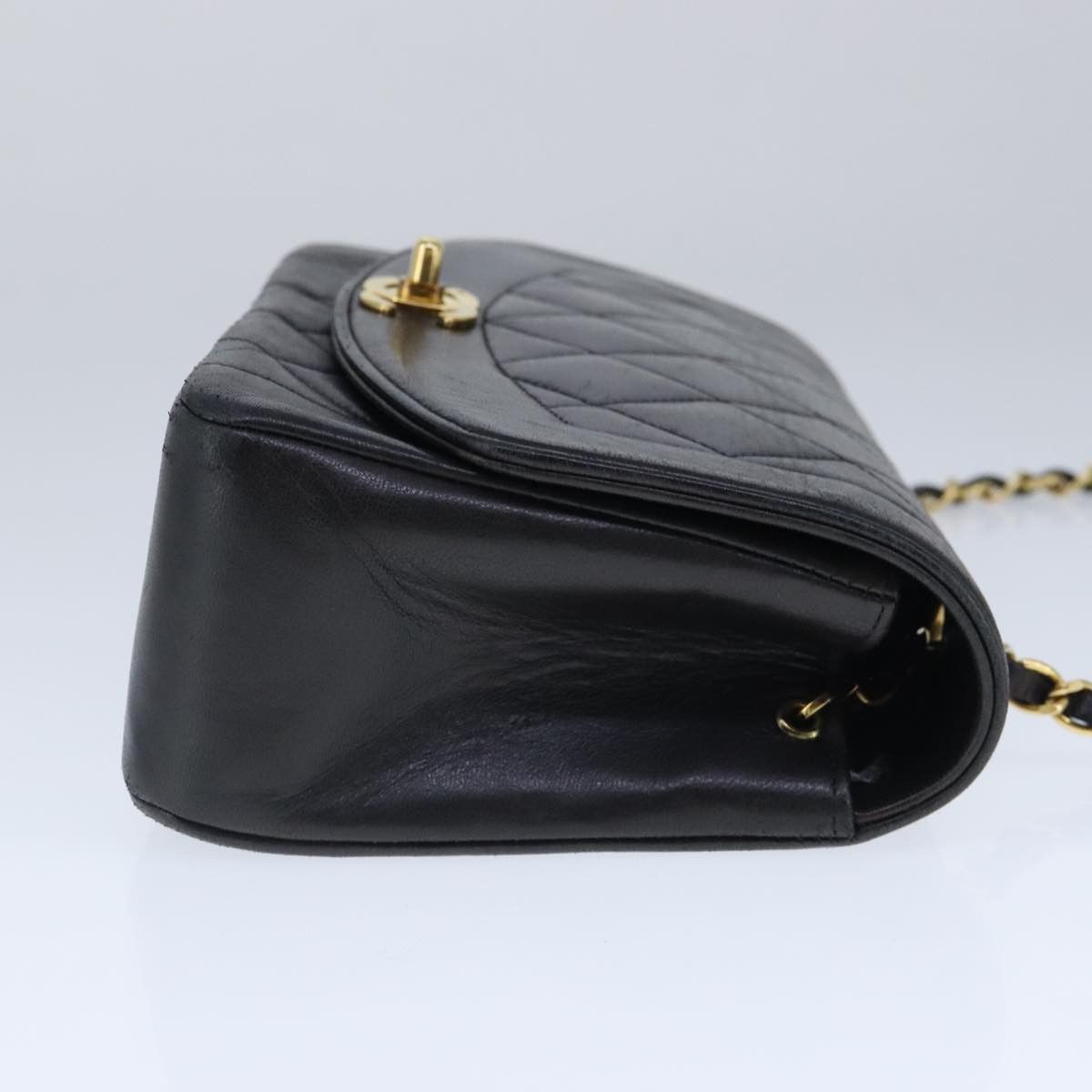 Chanel Diana Black Leather Shoulder Bag (Pre-Owned) Size ONE SIZE - 3 Thumbnail
