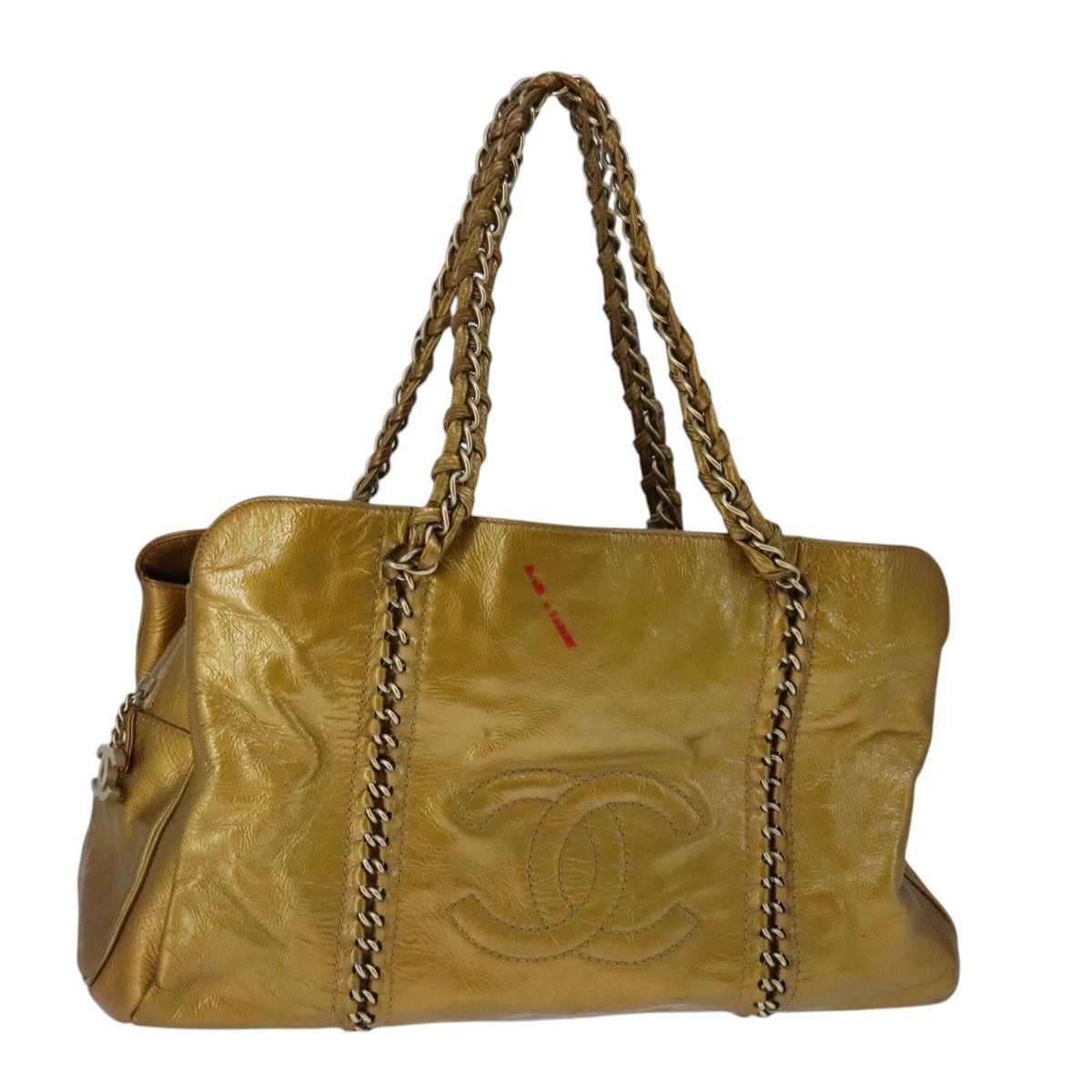 Chanel Coco Cabas Gold Patent Leather Tote Bag (Pre-Owned) Size ONE SIZE - 17 Thumbnail
