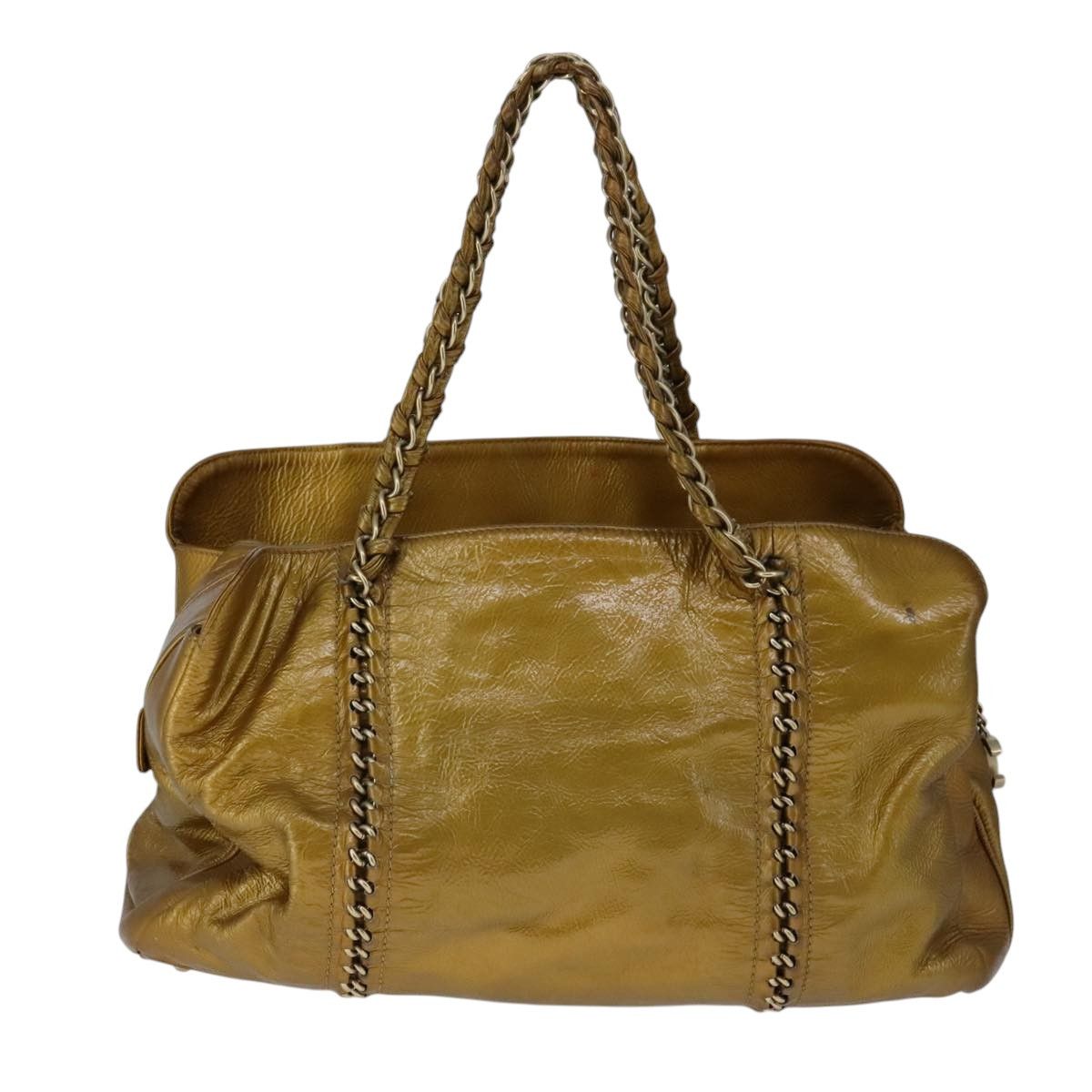 Chanel Coco Cabas Gold Patent Leather Tote Bag (Pre-Owned) Size ONE SIZE - 2 Thumbnail