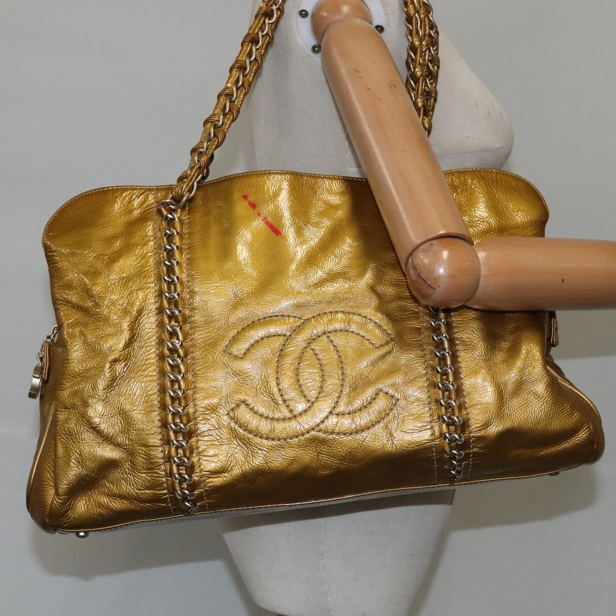 Chanel Coco Cabas Gold Patent Leather Tote Bag (Pre-Owned) Size ONE SIZE - 16 Thumbnail