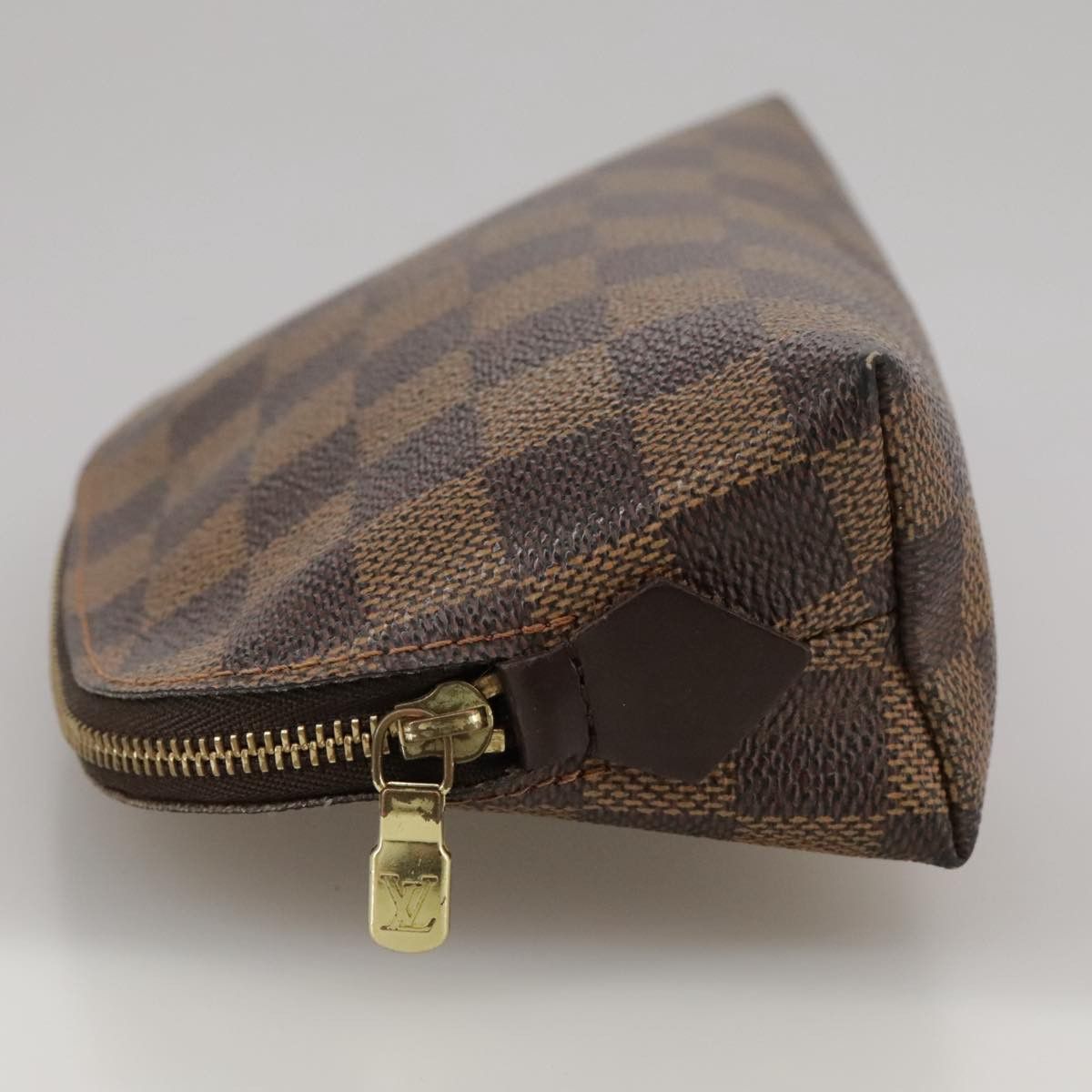 Louis Vuitton Trousse A Maquillage Brush Brown Canvas Clutch Bag Size ONE SIZE - 3 Thumbnail