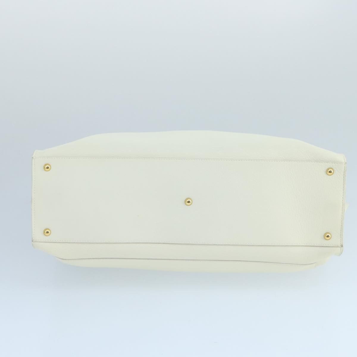 Salvatore Ferragamo Gancini White Leather Handbag (Pre-Owned) Size ONE SIZE - 20 Thumbnail
