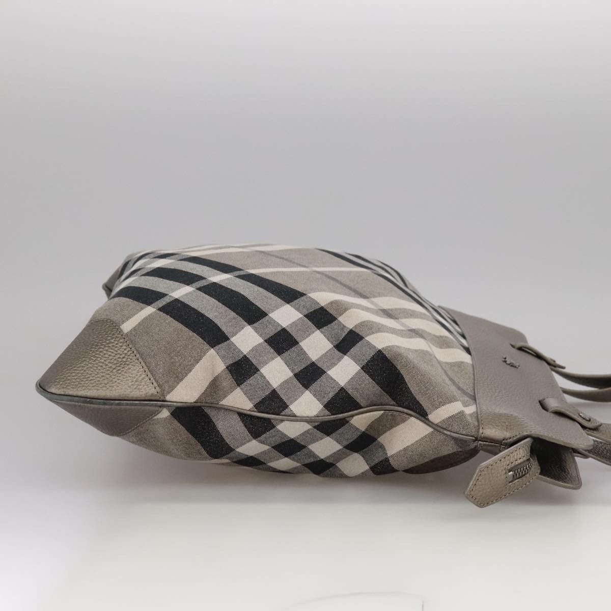 Burberry Nova Check Grey Canvas Tote Bag (Pre-Owned) Size ONE SIZE - 4 Thumbnail