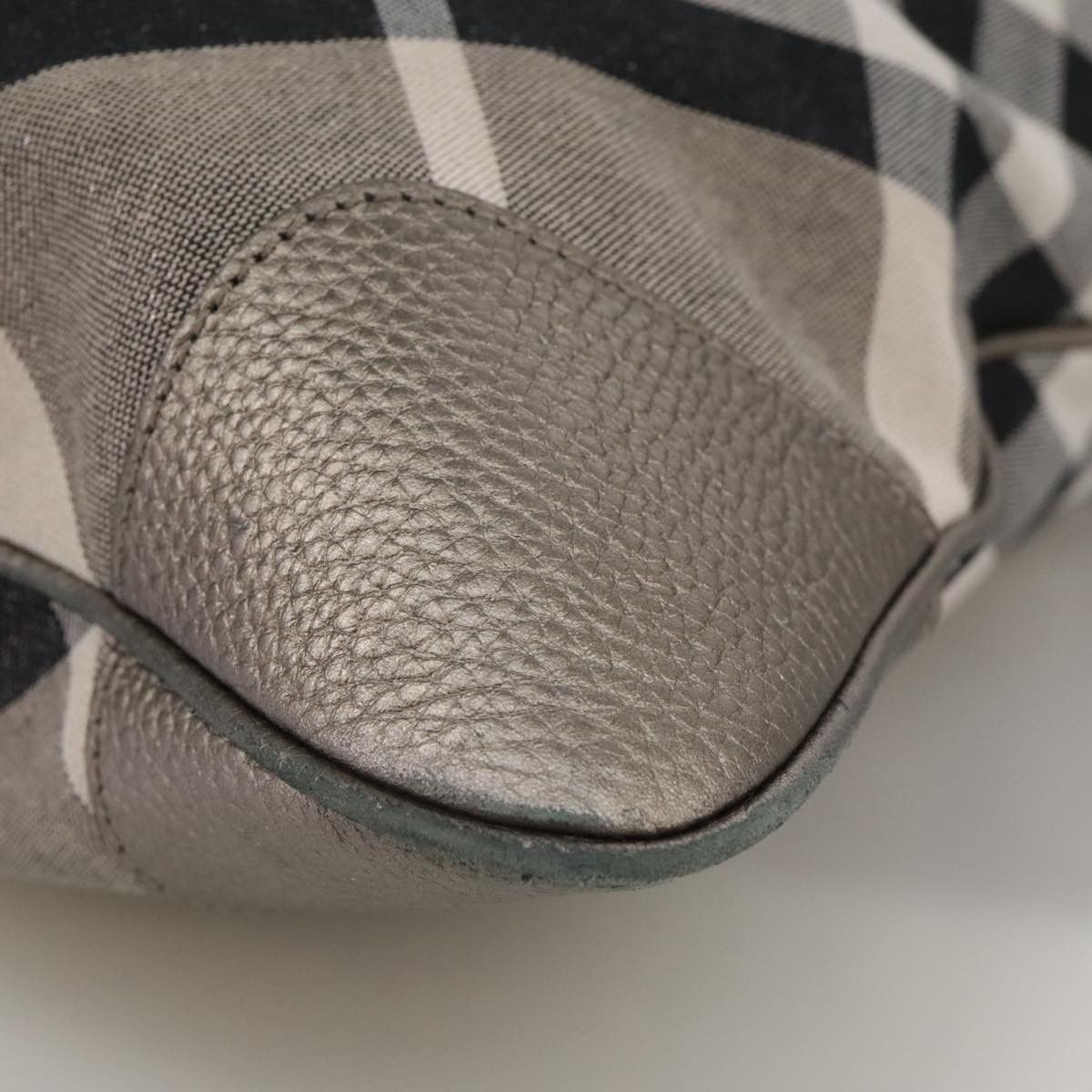 Burberry Nova Check Grey Canvas Tote Bag (Pre-Owned) Size ONE SIZE - 10 Thumbnail