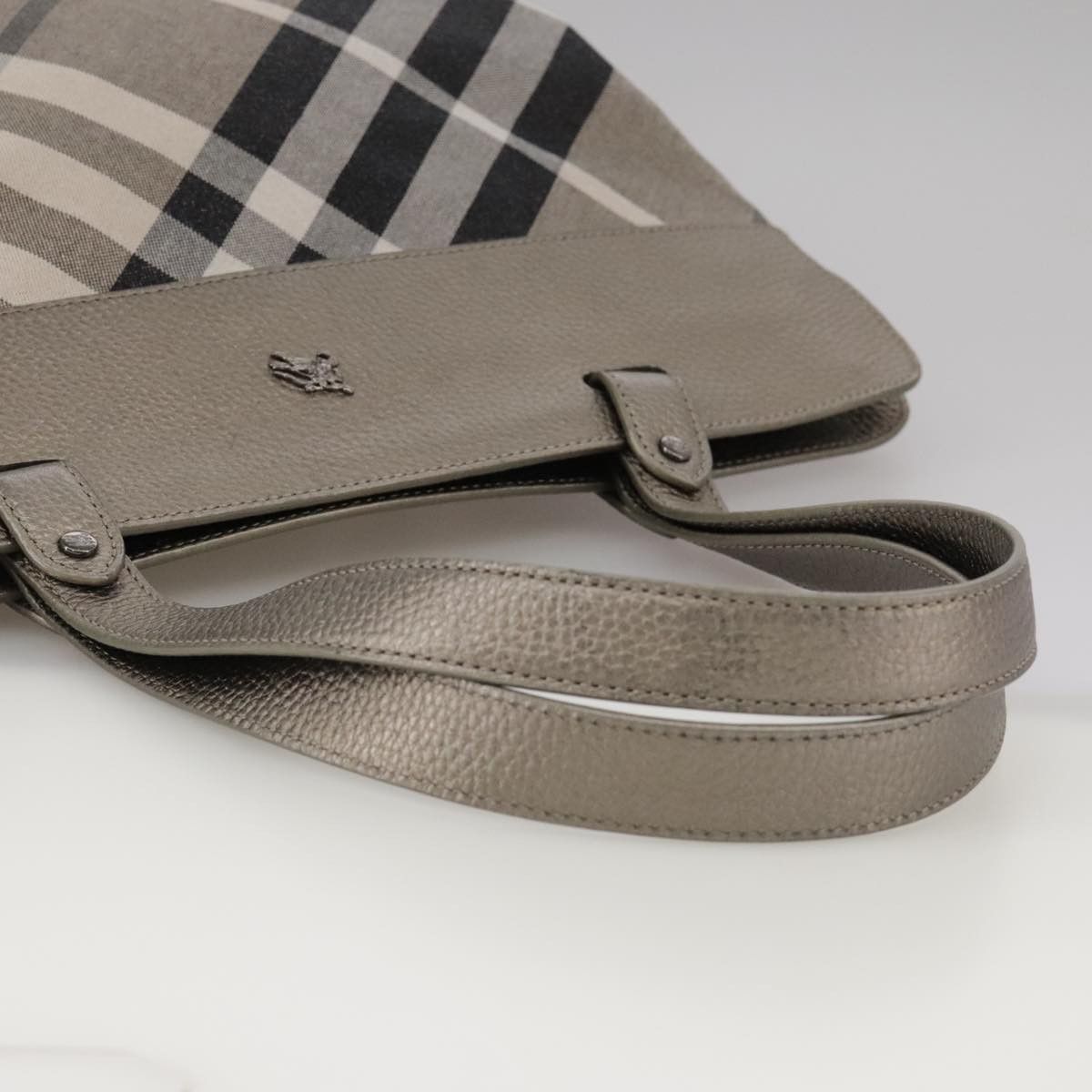 Burberry Nova Check Grey Canvas Tote Bag (Pre-Owned) Size ONE SIZE - 5 Thumbnail
