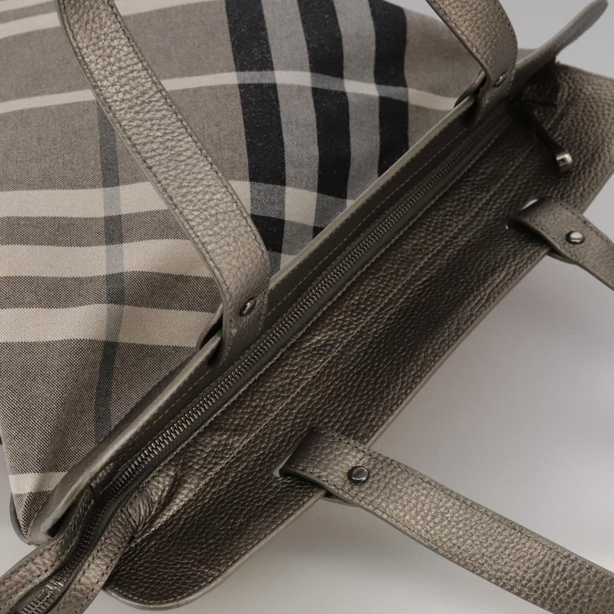 Burberry Nova Check Grey Canvas Tote Bag (Pre-Owned) Size ONE SIZE - 18 Thumbnail