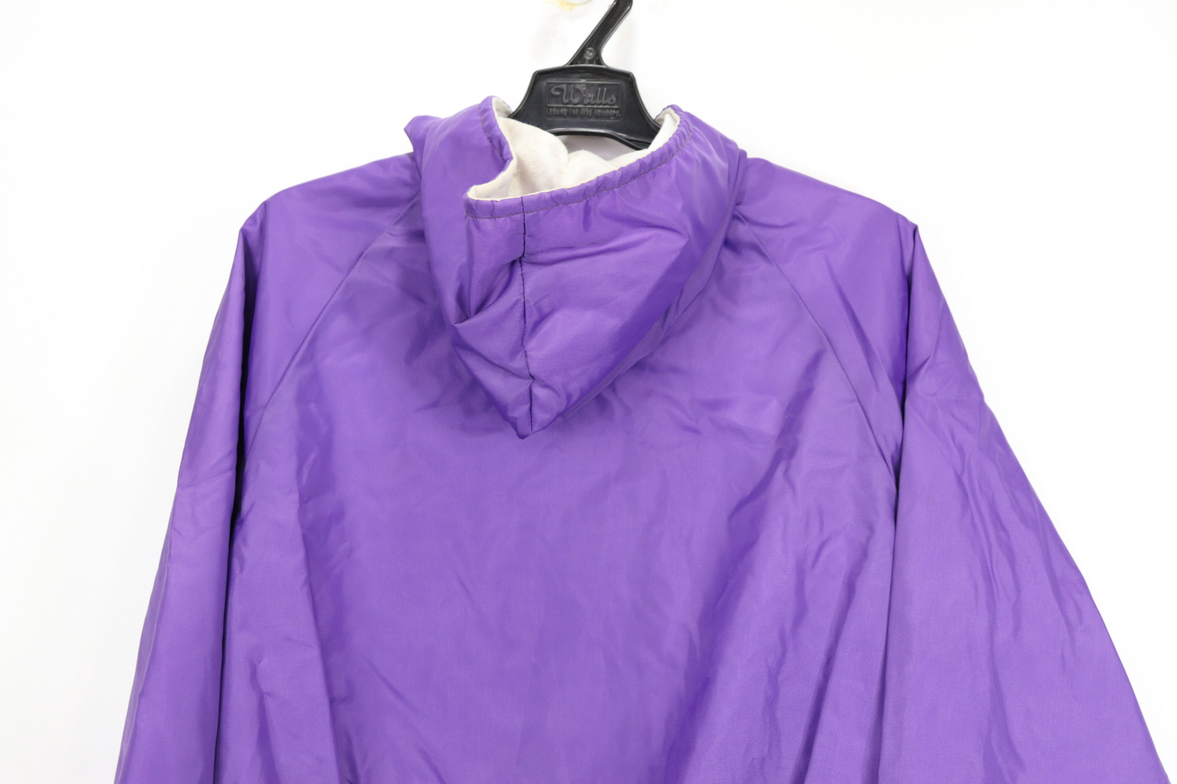 Vintage 80s Clarkfield Mens Medium Button Front Lined Hooded Varsity Jacket Purple Size US M / EU 48-50 / 2 - 5 Thumbnail