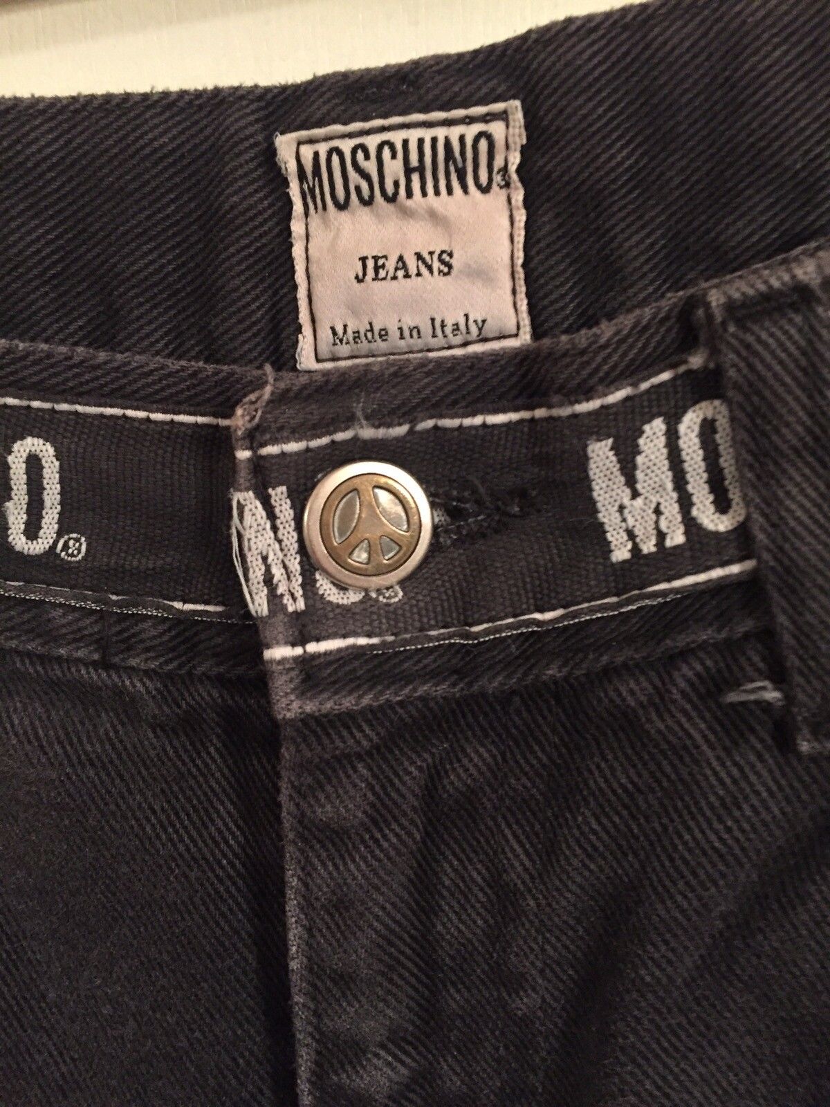Moschino Moschino Pants 32 Peace Sign Black Rare Vintage Moschino Size US 32 / EU 48 - 3 Thumbnail