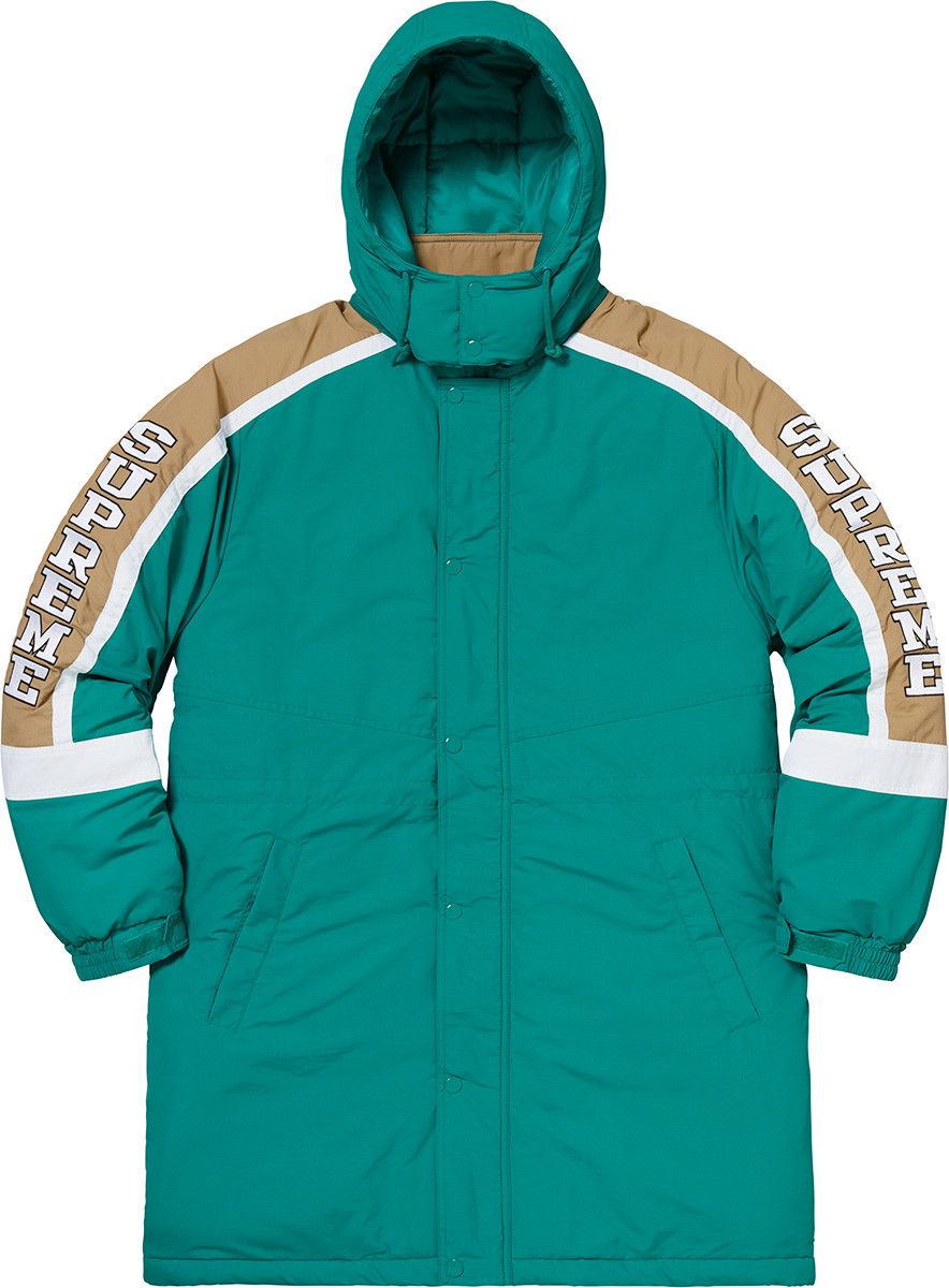 Supreme Supreme Sleeve Logo Sideline Parka in Teal | Grailed