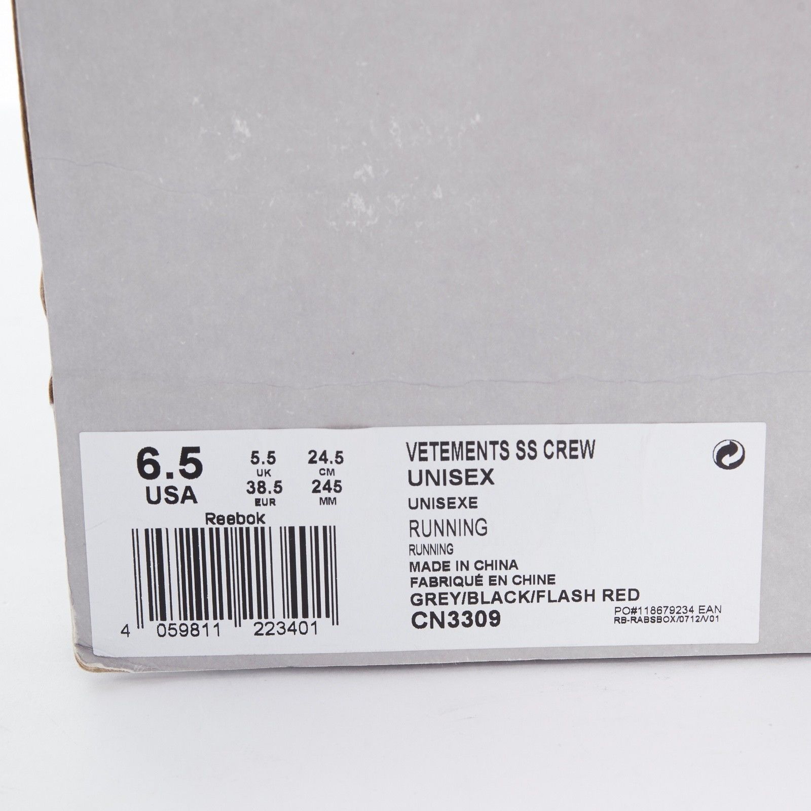 Balenciaga REEBOK × VETEMENTS X EU38.5 US6.5 UK5.5 24.5cm Size US 5.5 / EU 38 - 14 Thumbnail