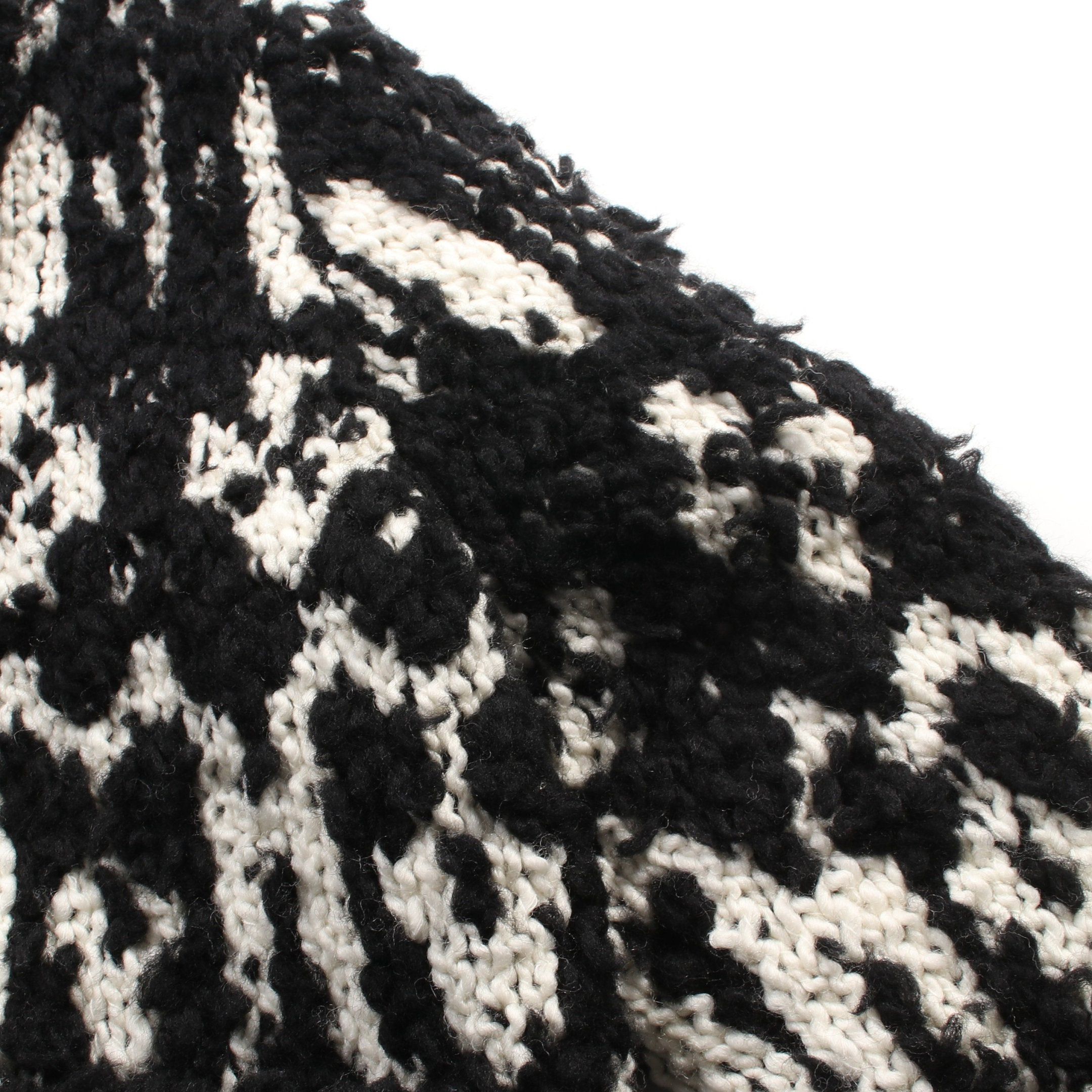 Chanel Chanel Knit Jacket Wool Cashmere Silk Black White Zip Up Size ONE SIZE - 7 Thumbnail