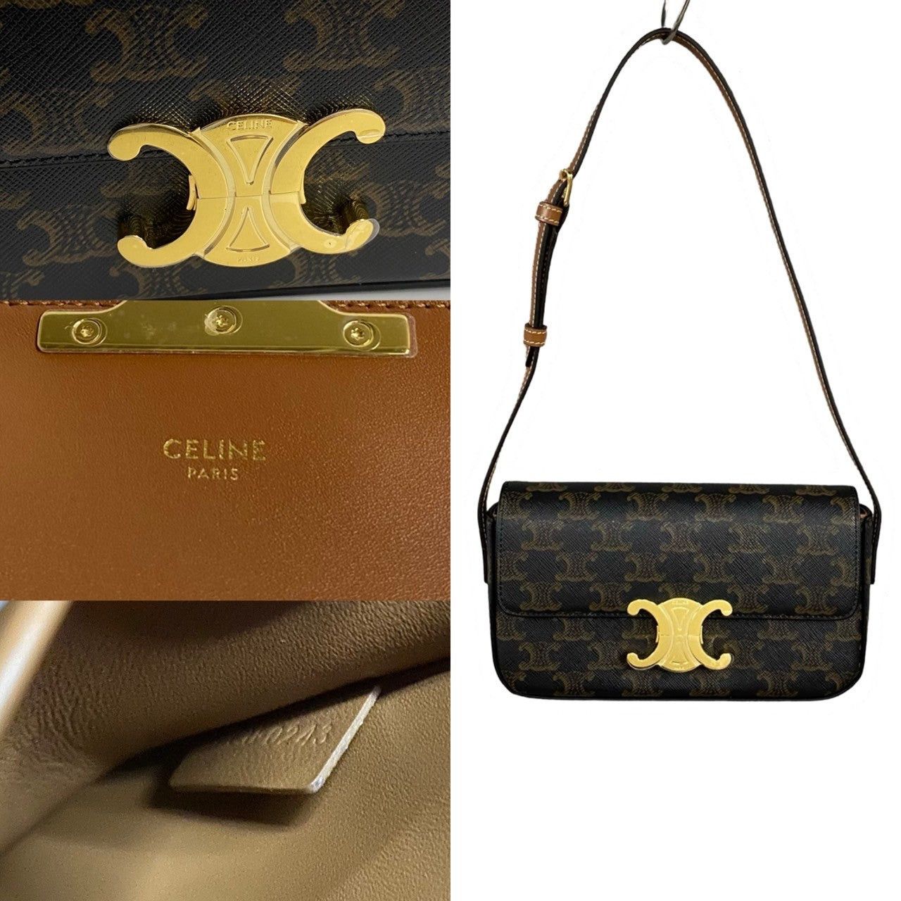 Celine Celine Shoulder Bag Brown Leather Size ONE SIZE - 3 Thumbnail