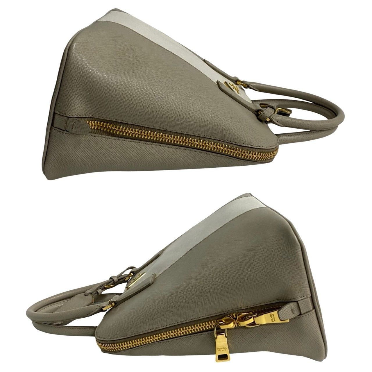 Prada Prada Handbag Grey Leather Size ONE SIZE - 5 Thumbnail