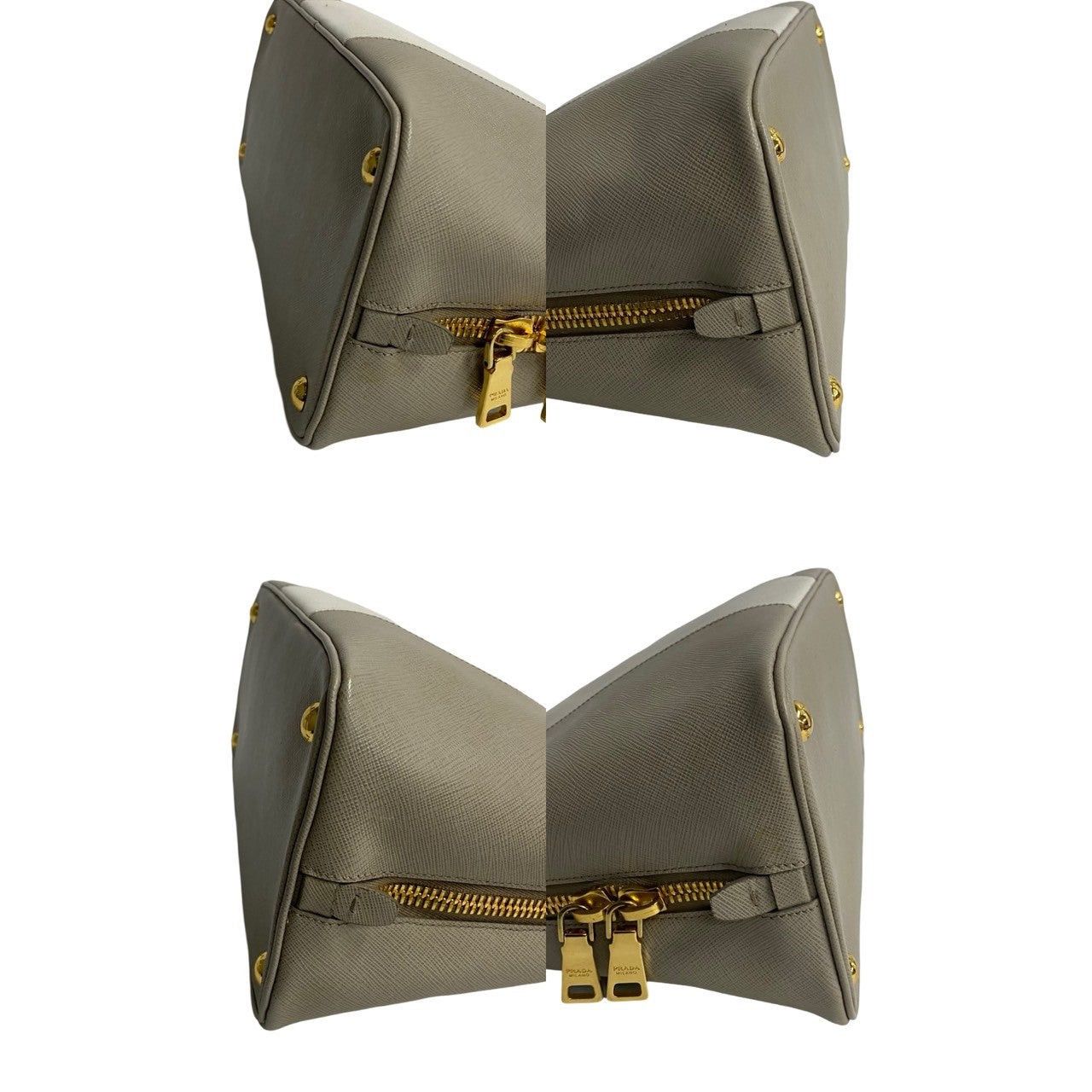 Prada Prada Handbag Grey Leather Size ONE SIZE - 7 Thumbnail