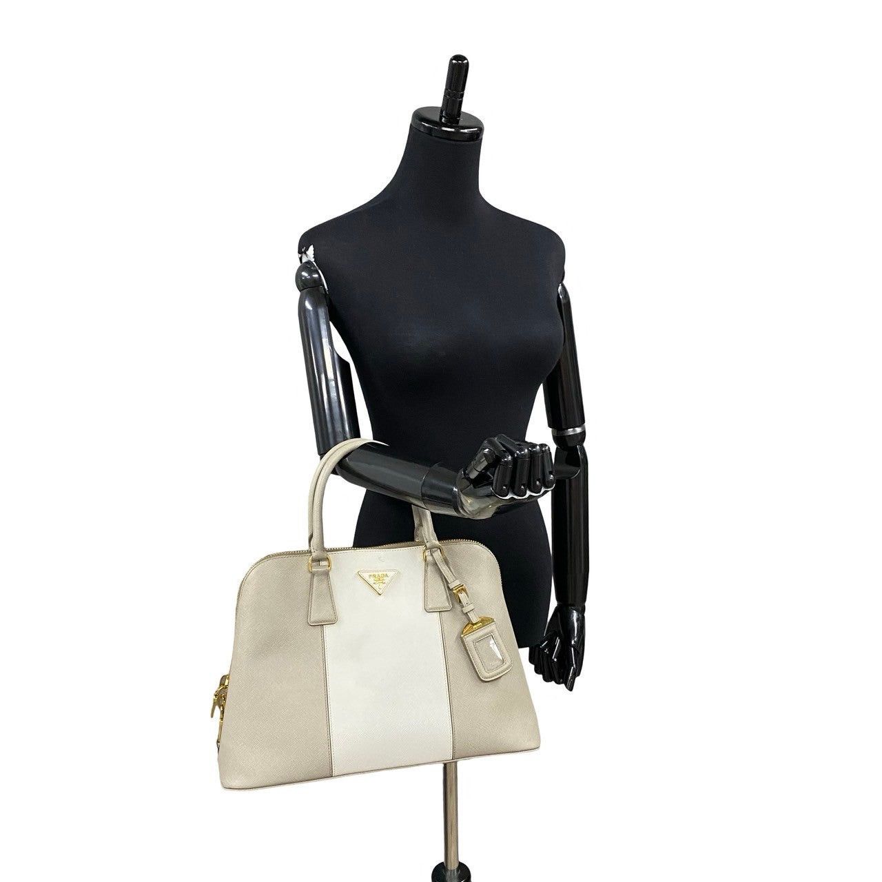 Prada Prada Handbag Grey Leather Size ONE SIZE - 2 Thumbnail