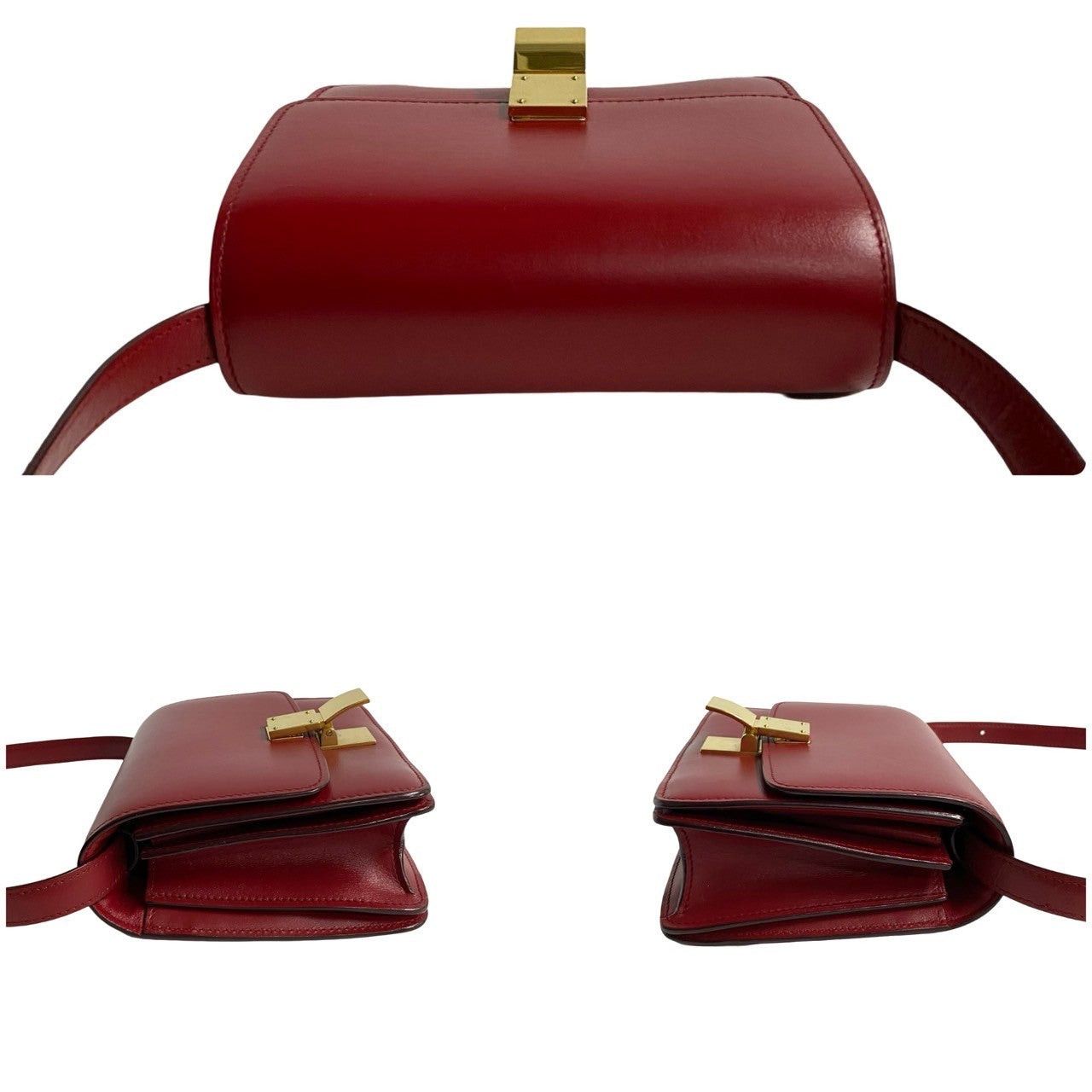Celine Celine Shoulder Bag Red Leather Size ONE SIZE - 5 Thumbnail