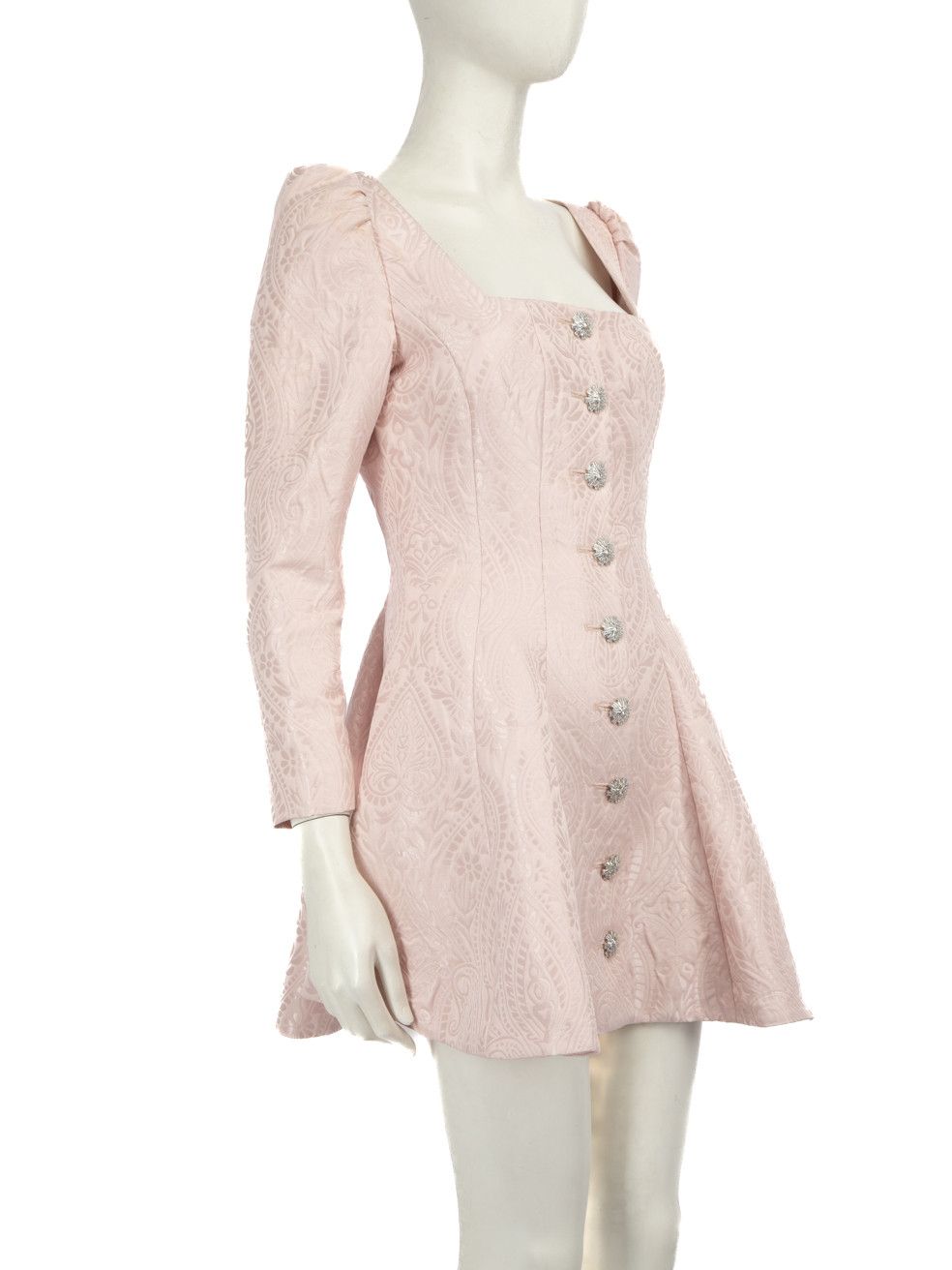 LoveShackFancy Pink Haveri Brocade Mini Dress Size XS / US 0-2 / IT 36-38 - 2 Thumbnail