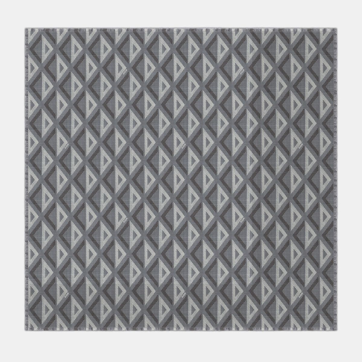 Dior CD Diamond Stole Deep Gray and Gray Silk and Wool Size ONE SIZE - 2 Thumbnail